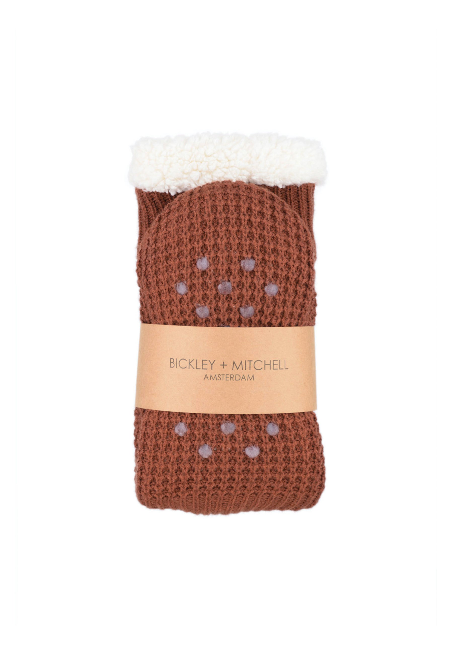 Waffle Teddy  Slipper Socks