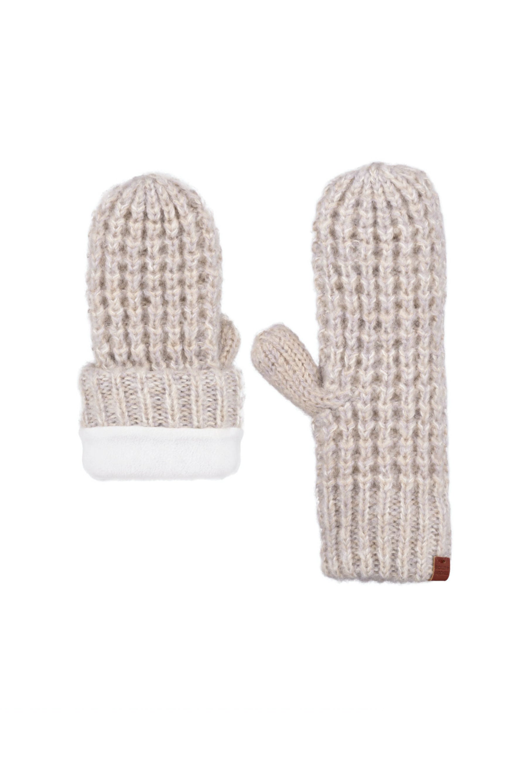 Chunky Waffle Knit Fleece Lined Mittens