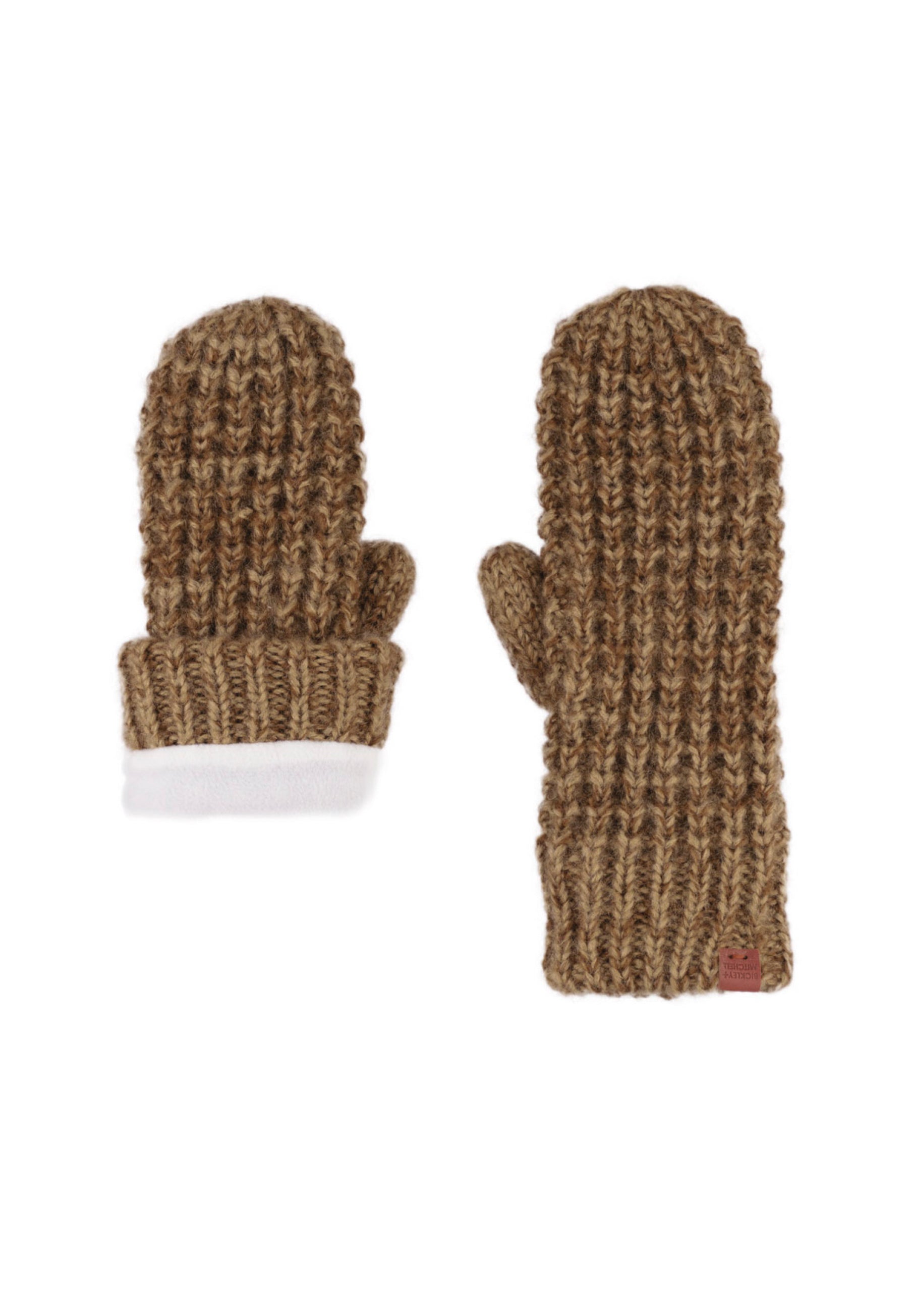 Chunky Waffle Knit Fleece Lined Mittens