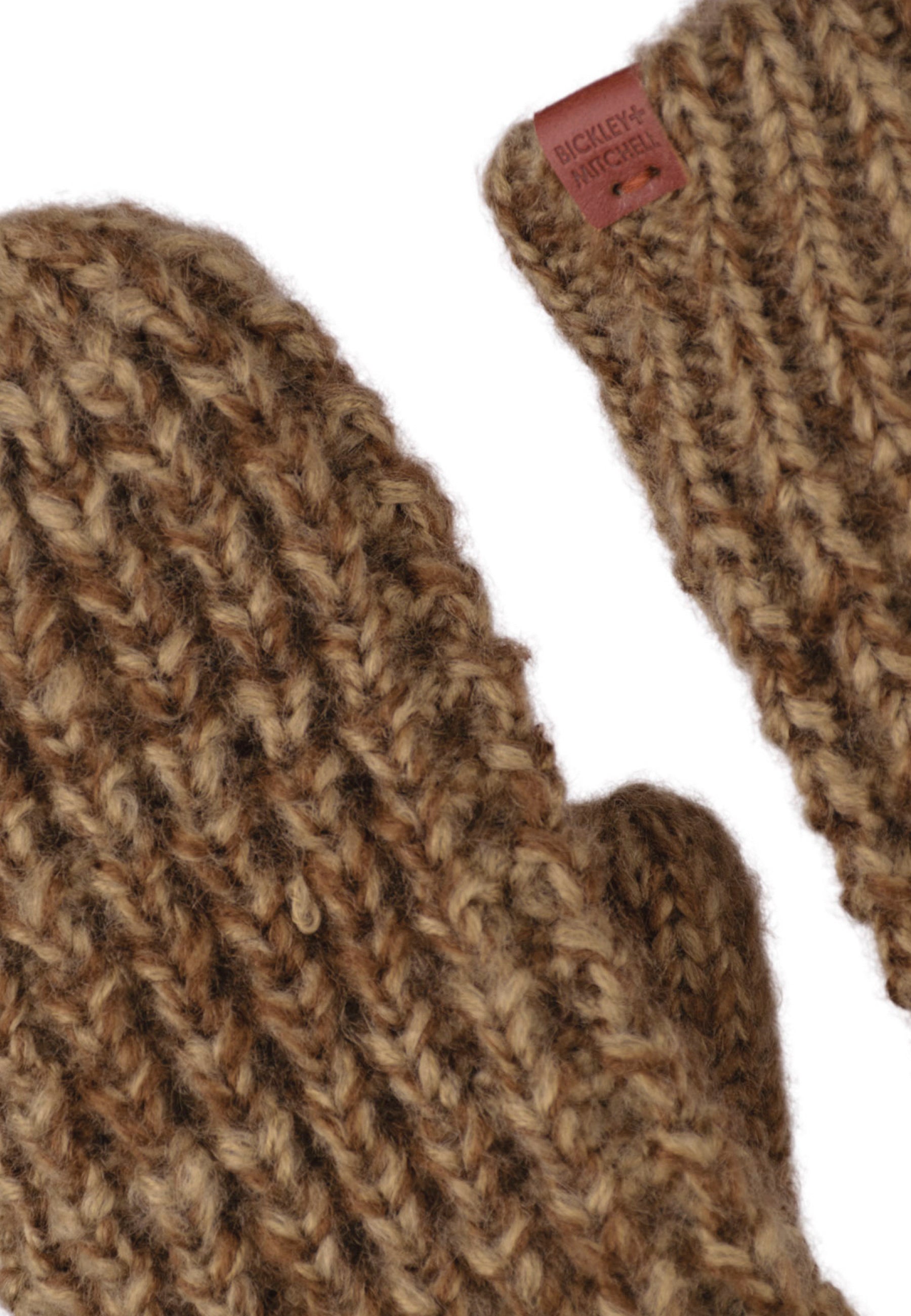 Chunky Waffle Knit Fleece Lined Mittens