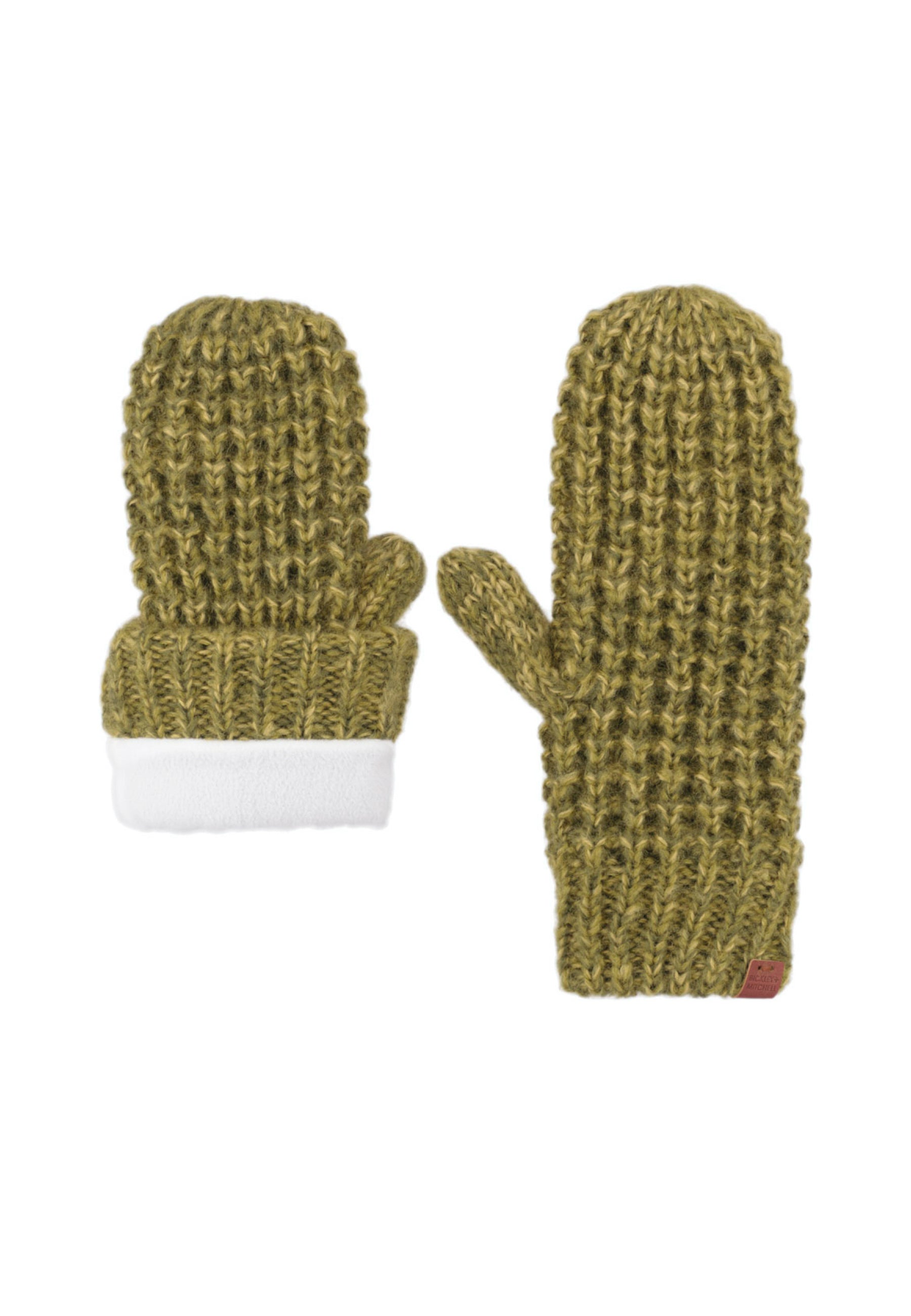 Chunky Waffle Knit Fleece Lined Mittens