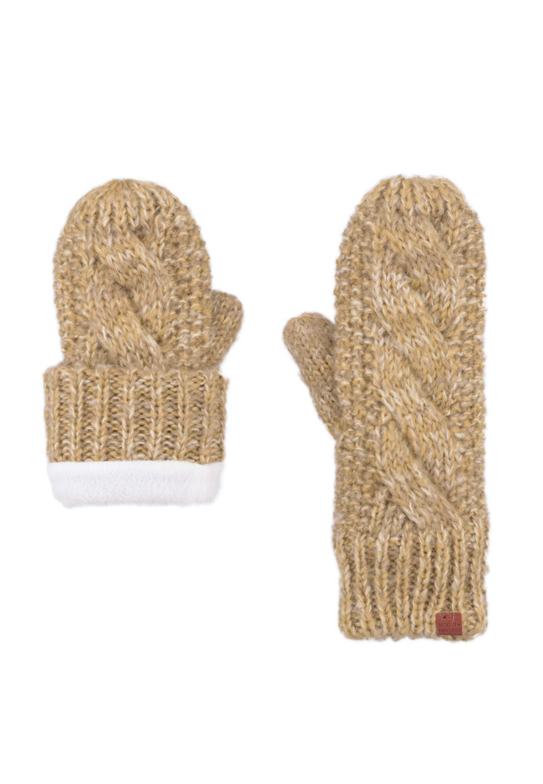 Cable Knit Fleece Lined Mittens
