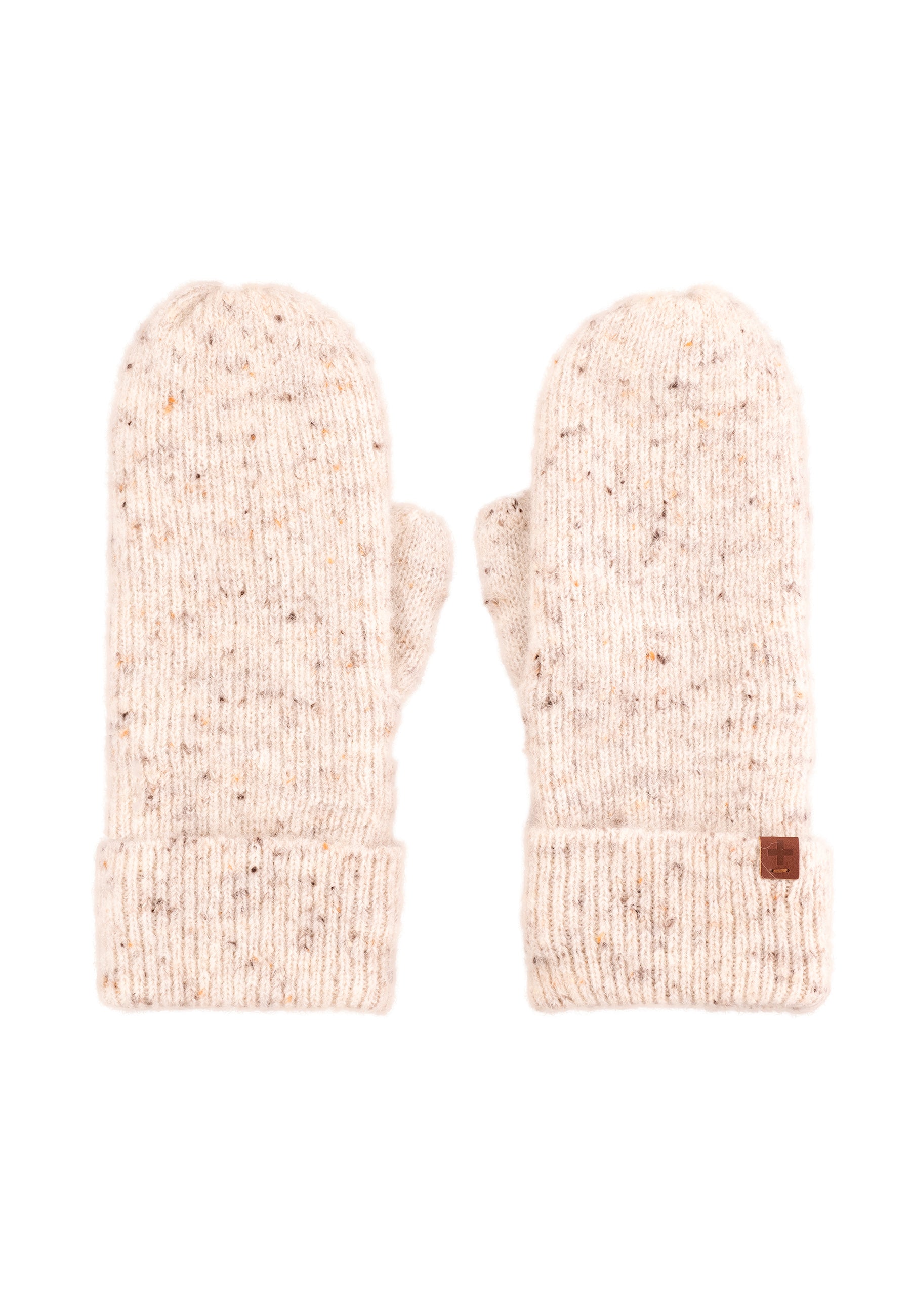 Flecked Wool Blend Lined Mittens