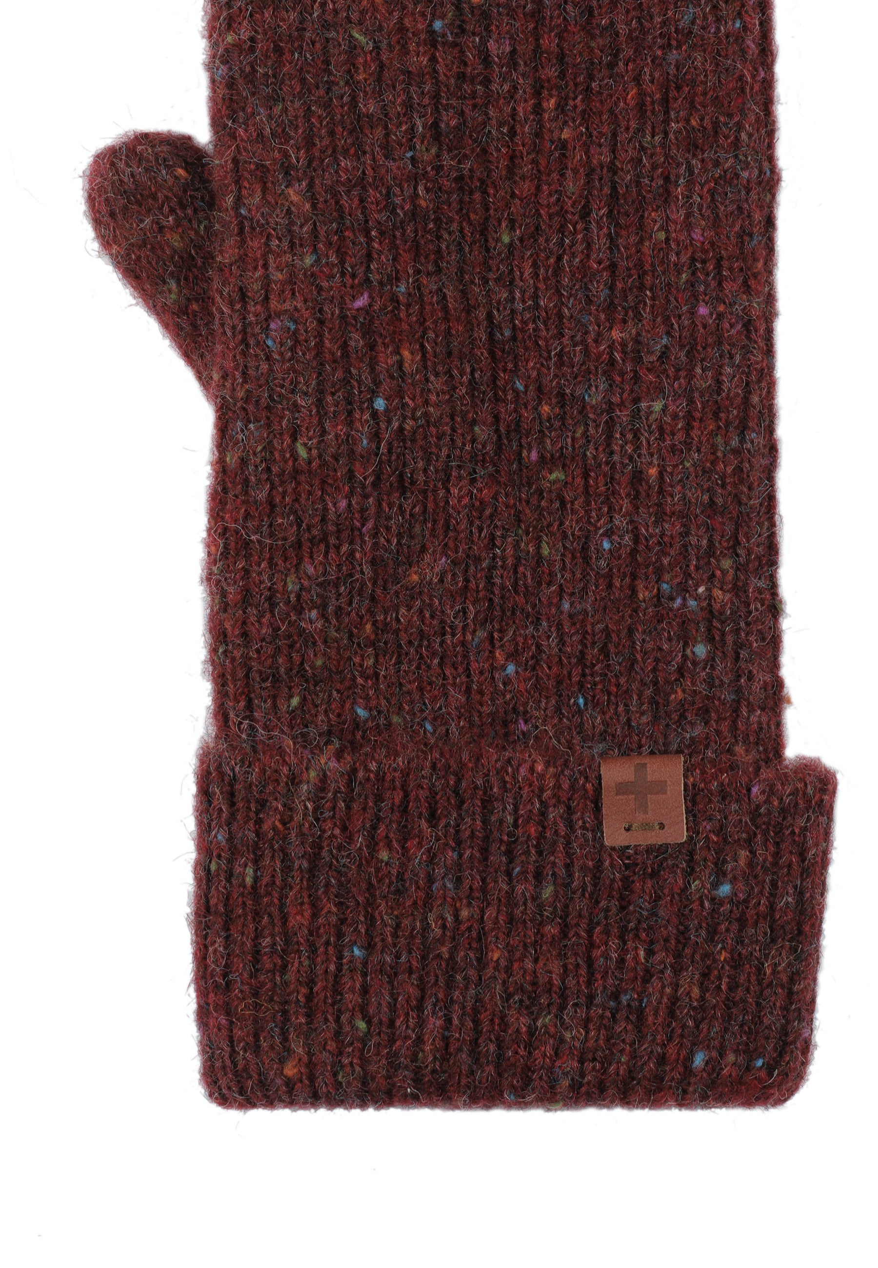Flecked Wool Blend Lined Mittens