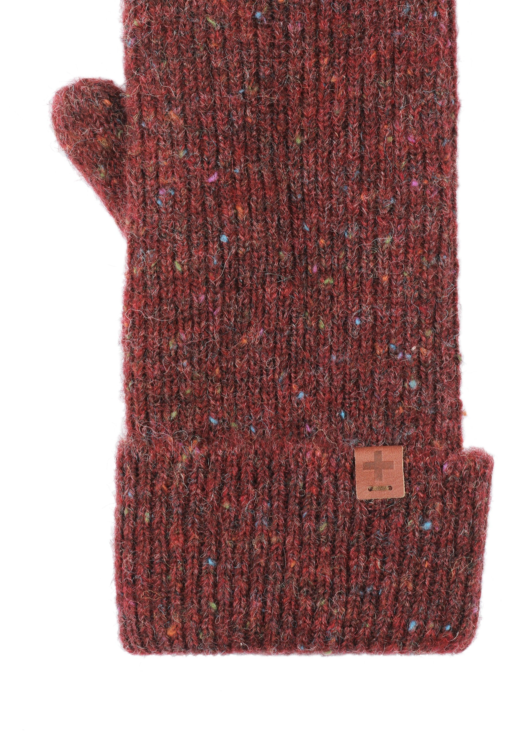 Flecked Wool Blend Lined Mittens