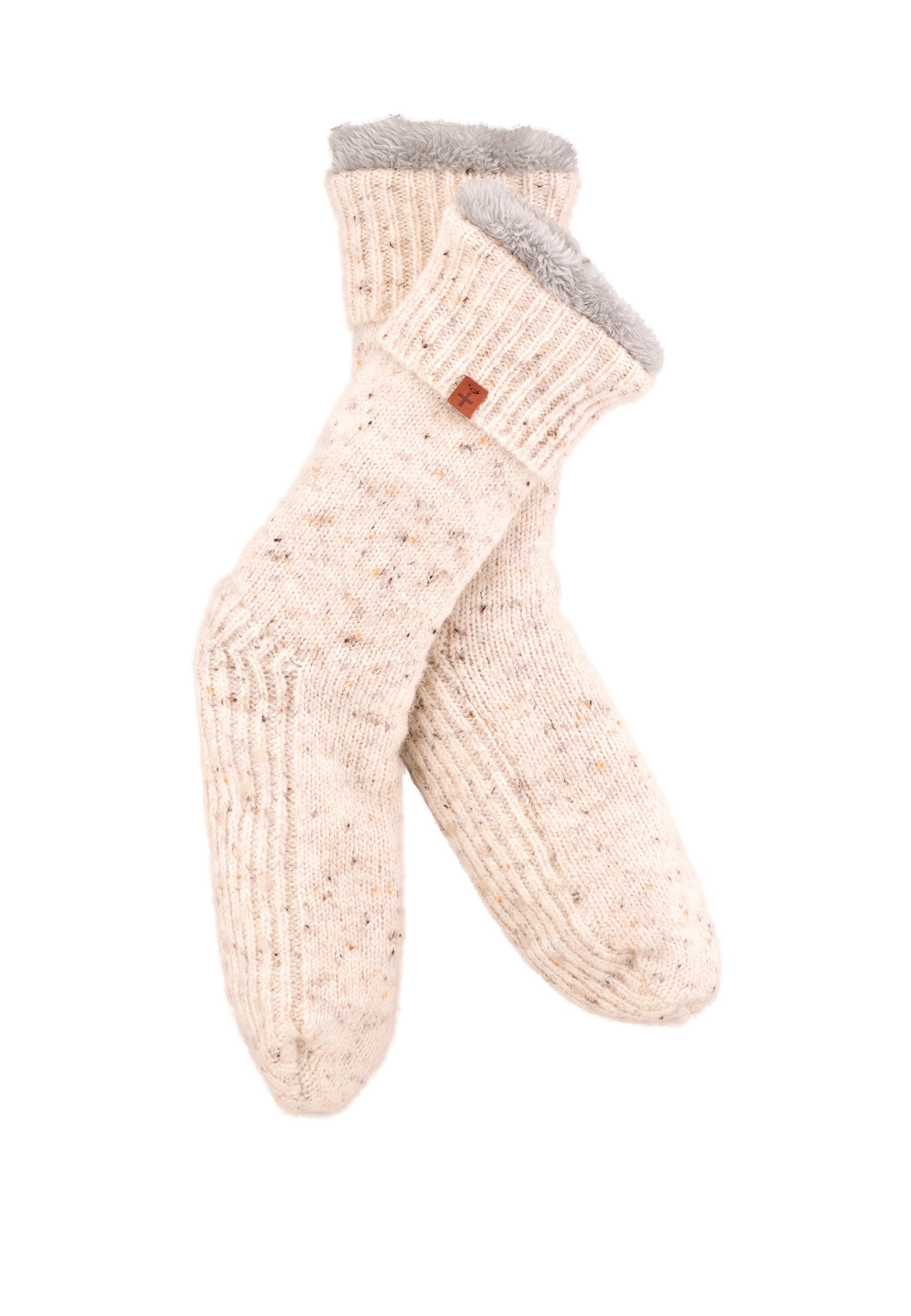 Flecked Wool Blend Slipper Socks