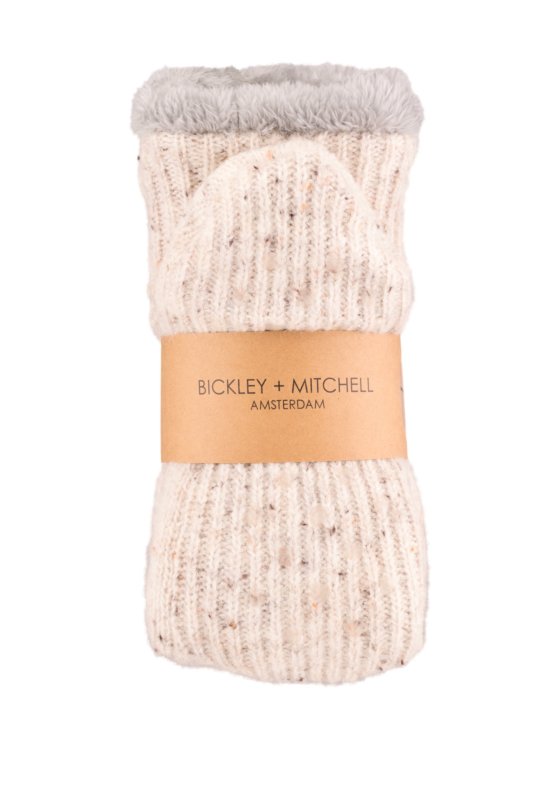 Flecked Wool Blend Slipper Socks