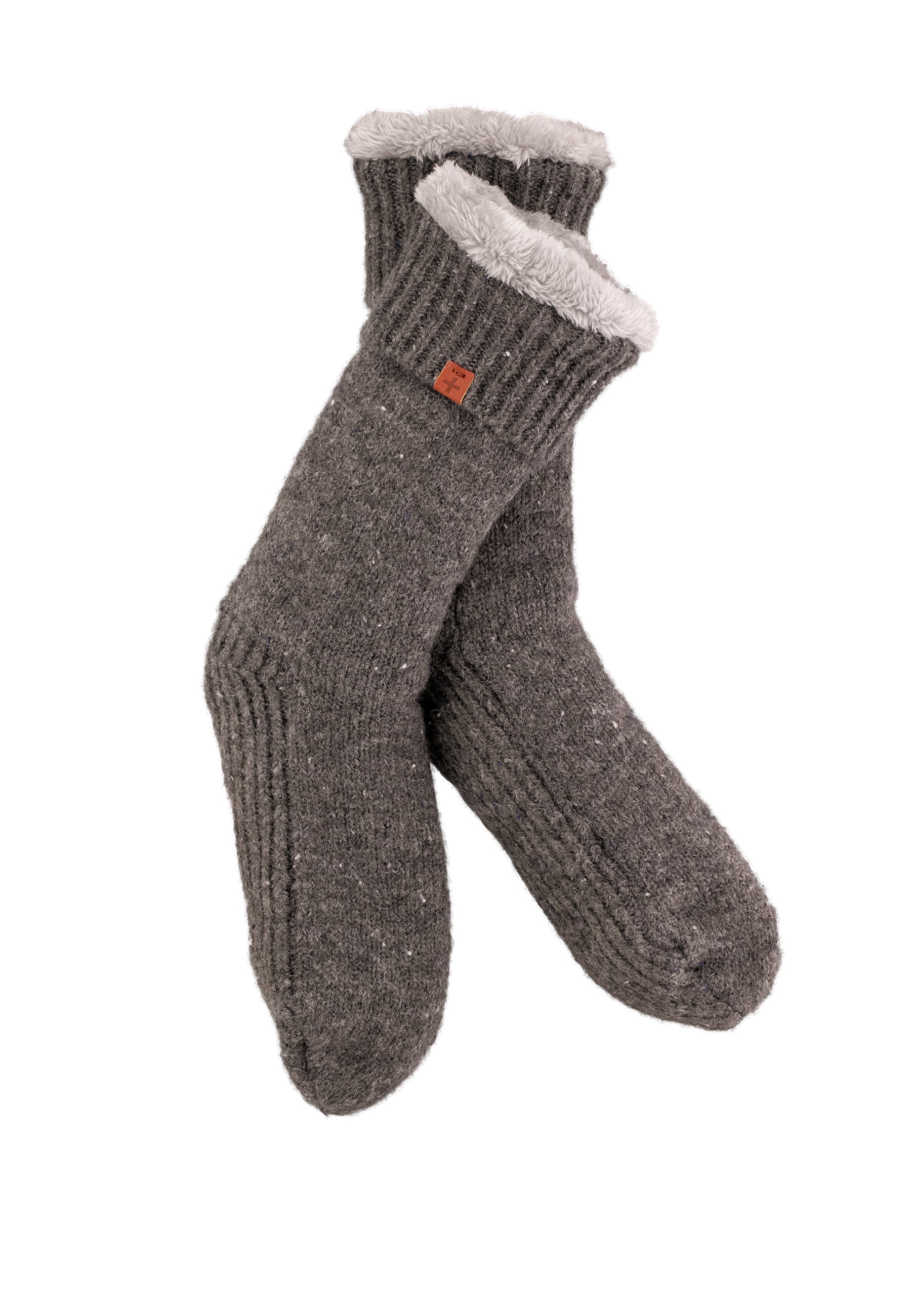 Flecked Wool Blend Slipper Socks
