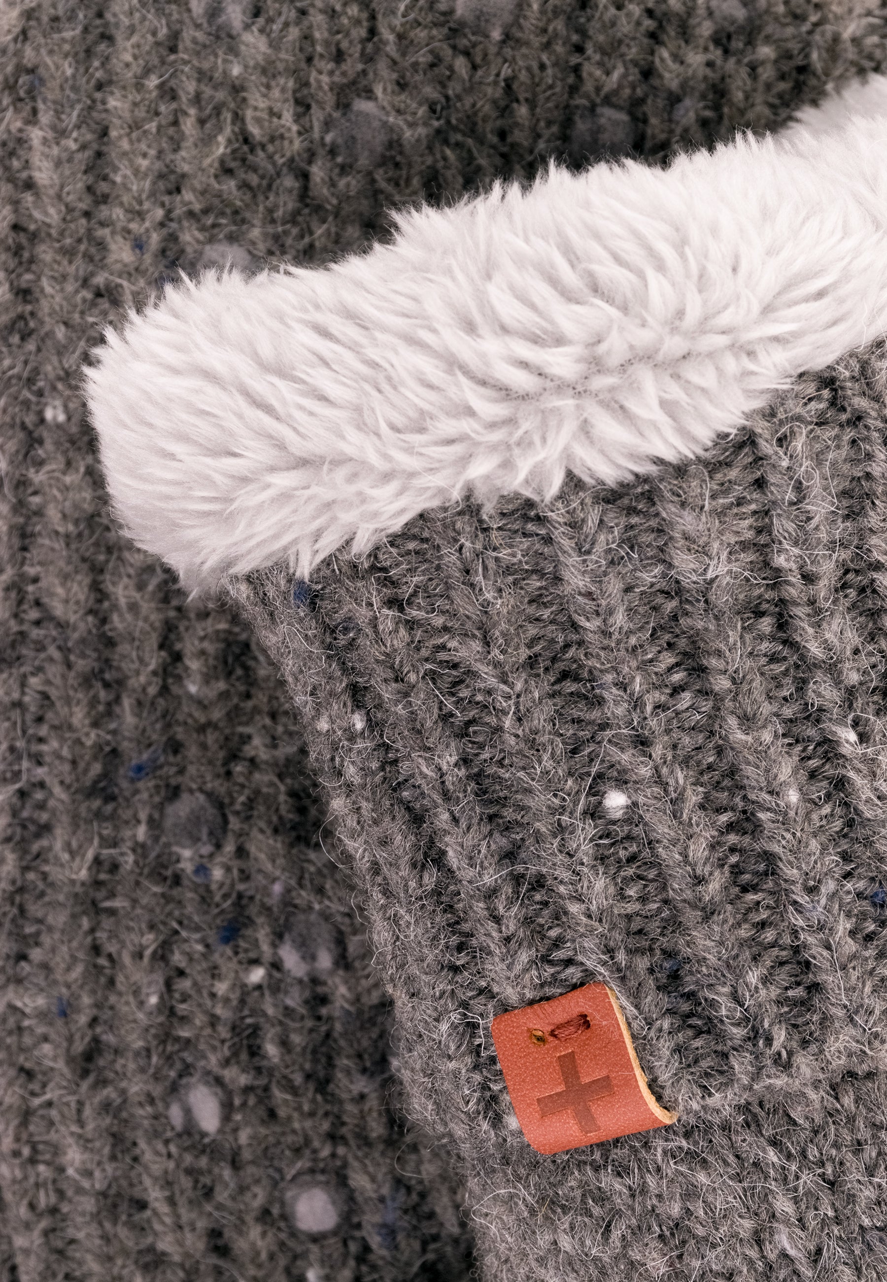 Flecked Wool Blend Slipper Socks