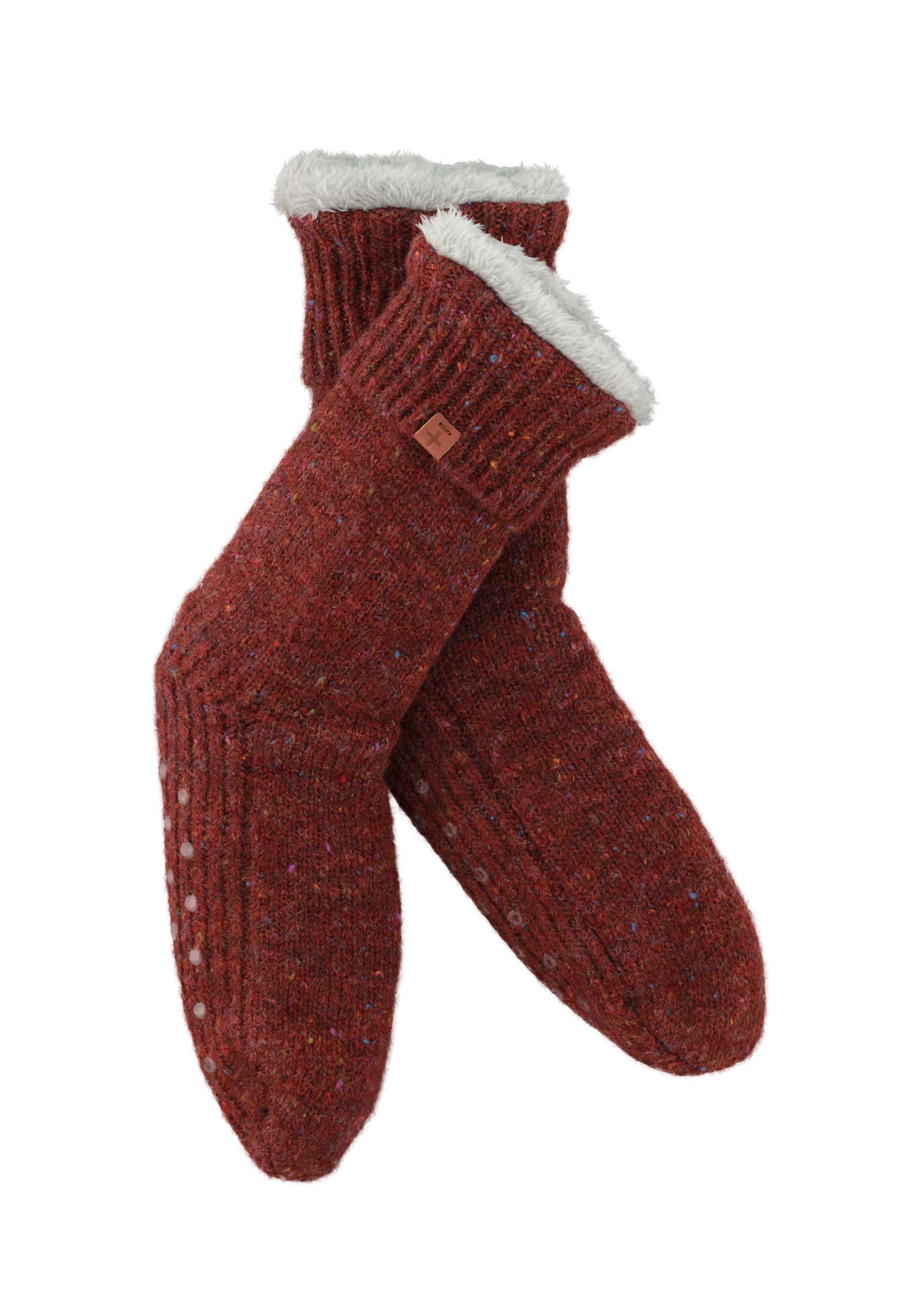 Flecked Wool Blend Slipper Socks