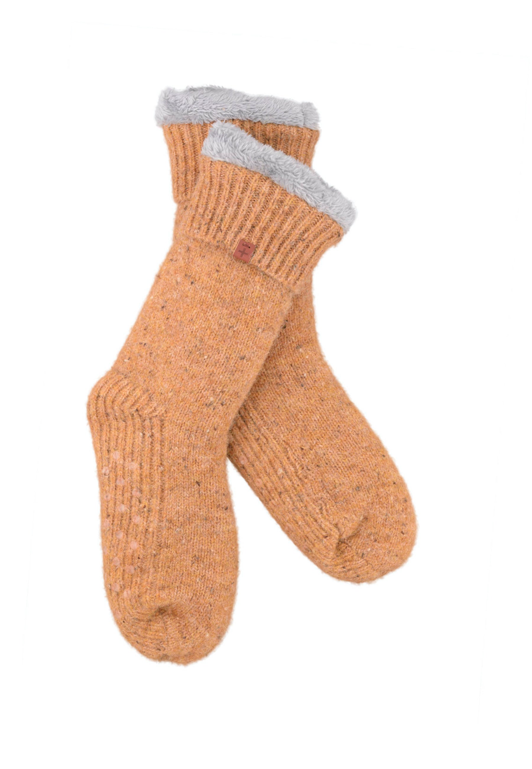 Flecked Wool Blend Slipper Socks