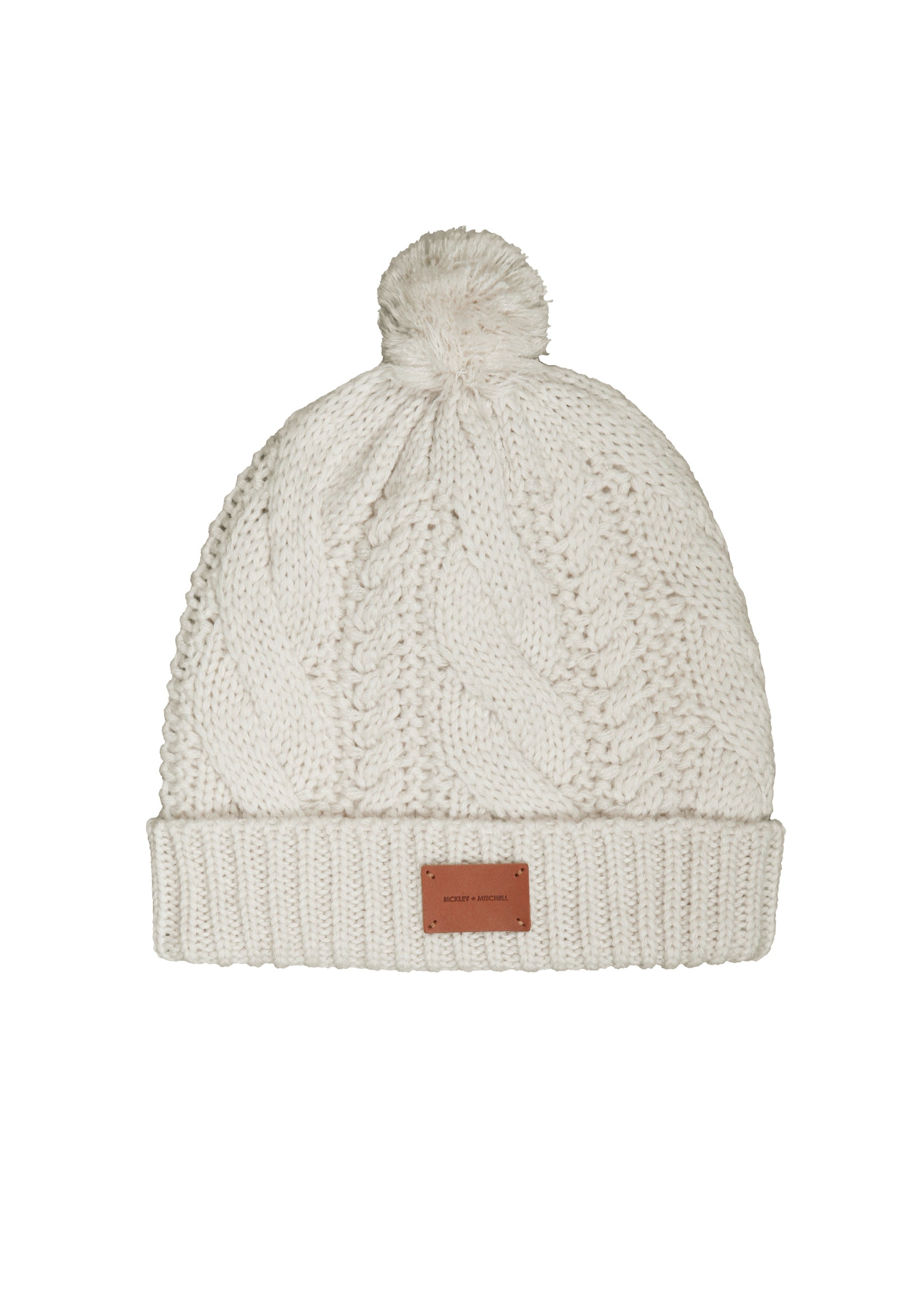 Cable-Knit Wool Blend Fleece Lined Beanie