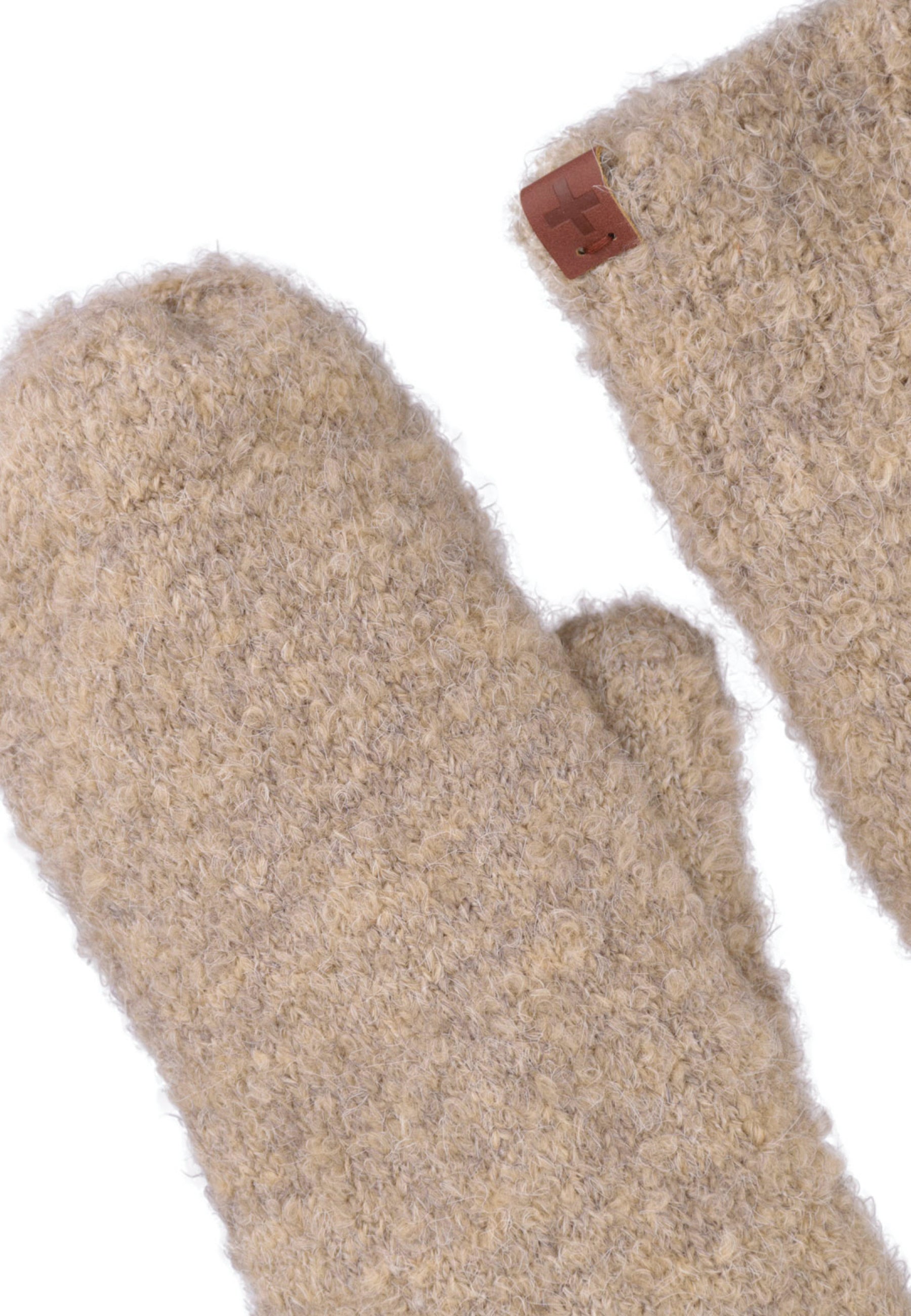 Boucle Wool Blend Teddy Lined Mittens