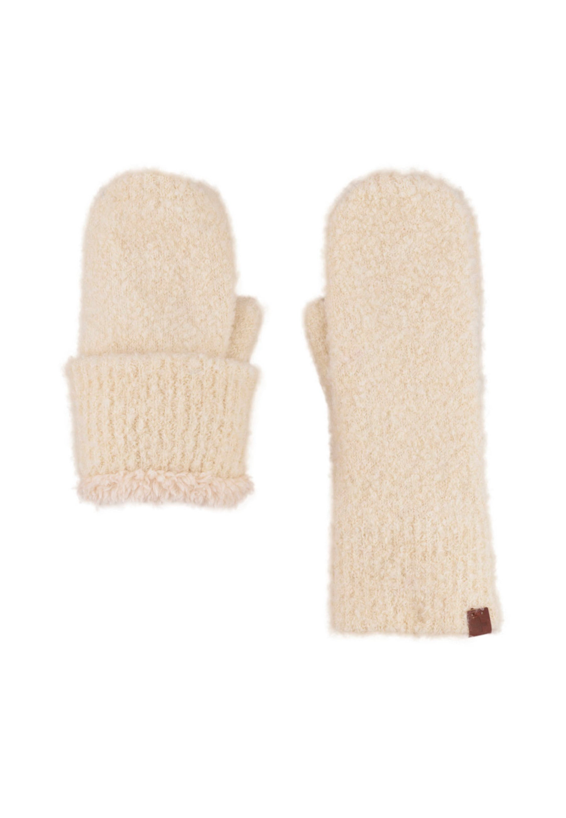 Boucle Wool Blend Teddy Lined Mittens