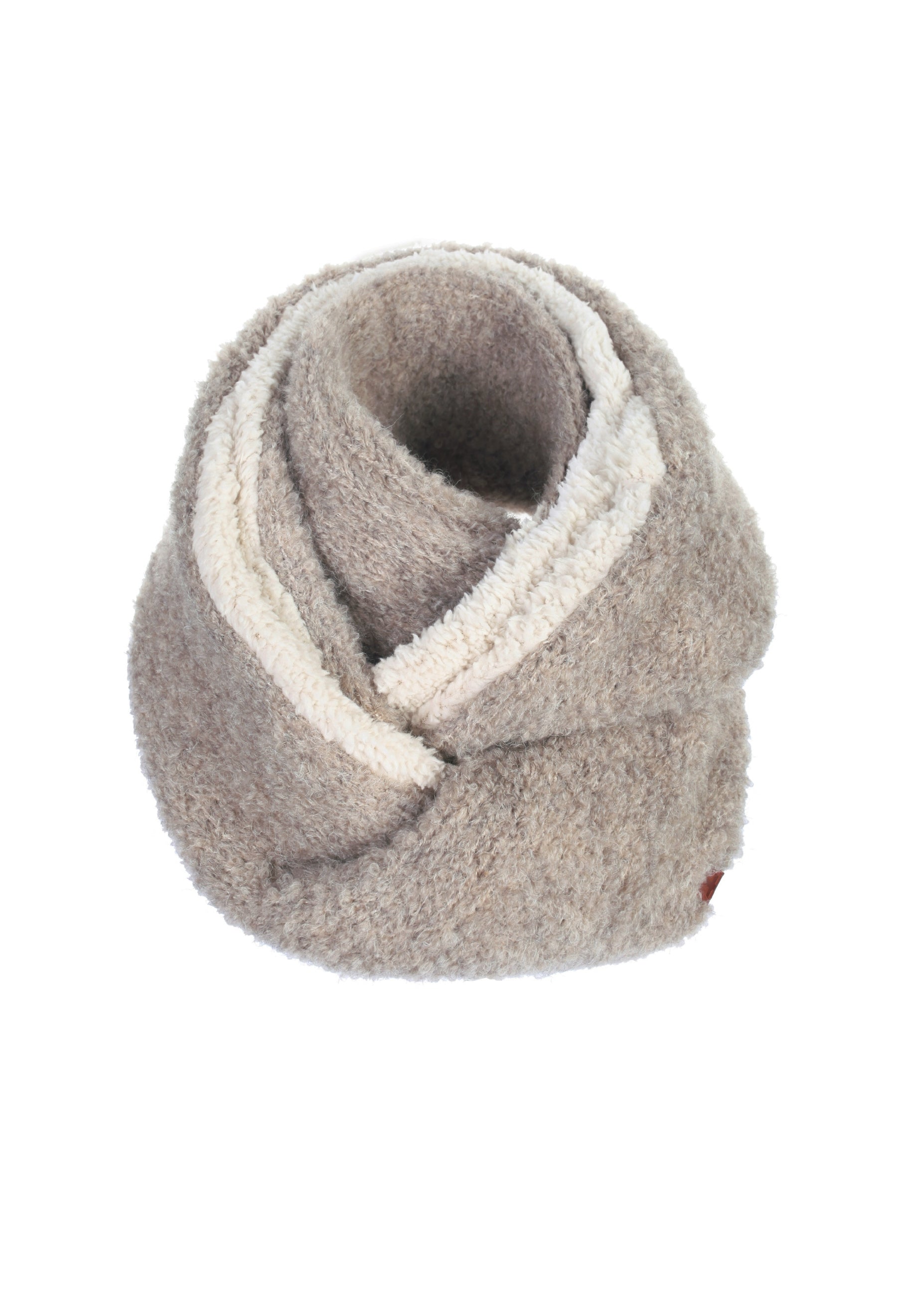 Boucle Wool Blend Teddy Lined Infinity Scarf