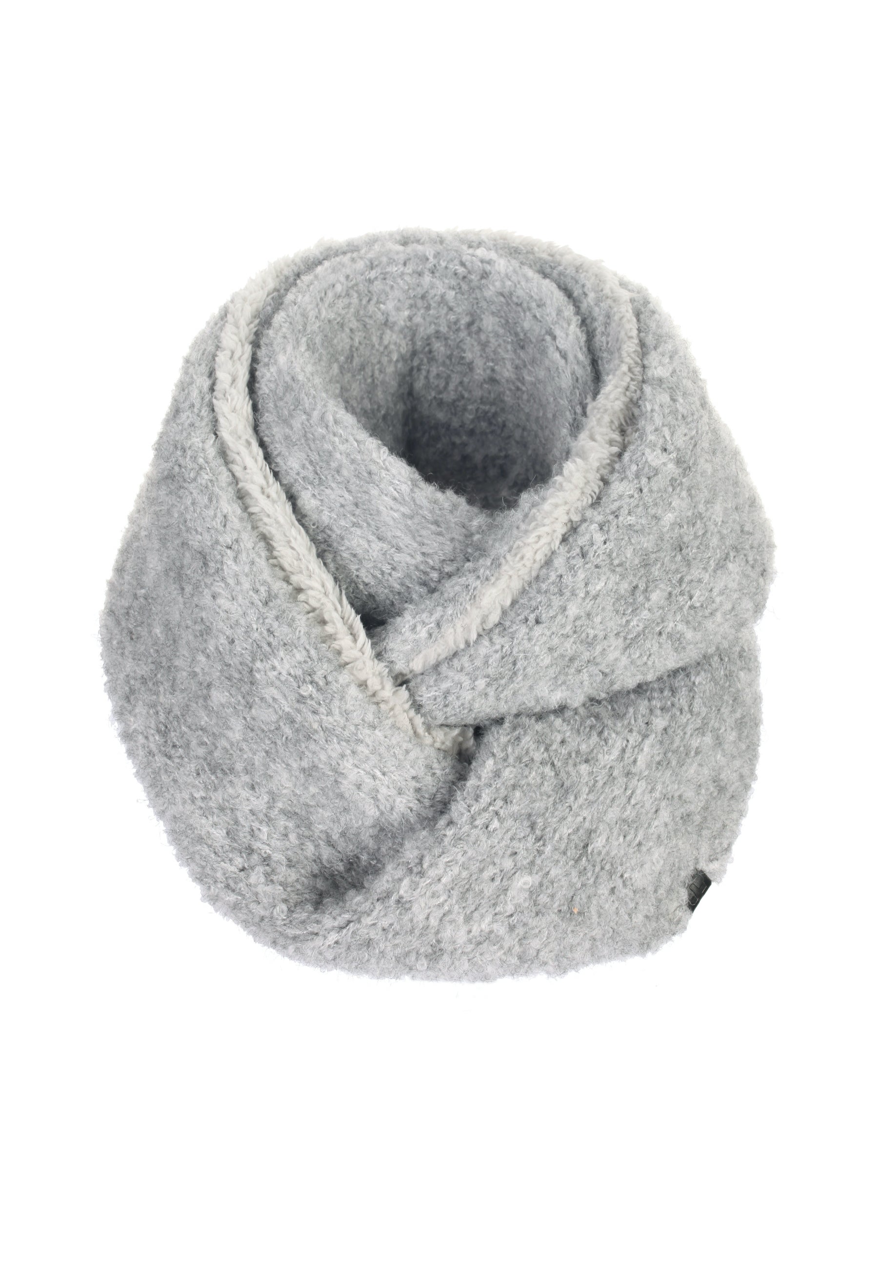 Boucle Wool Blend Teddy Lined Infinity Scarf