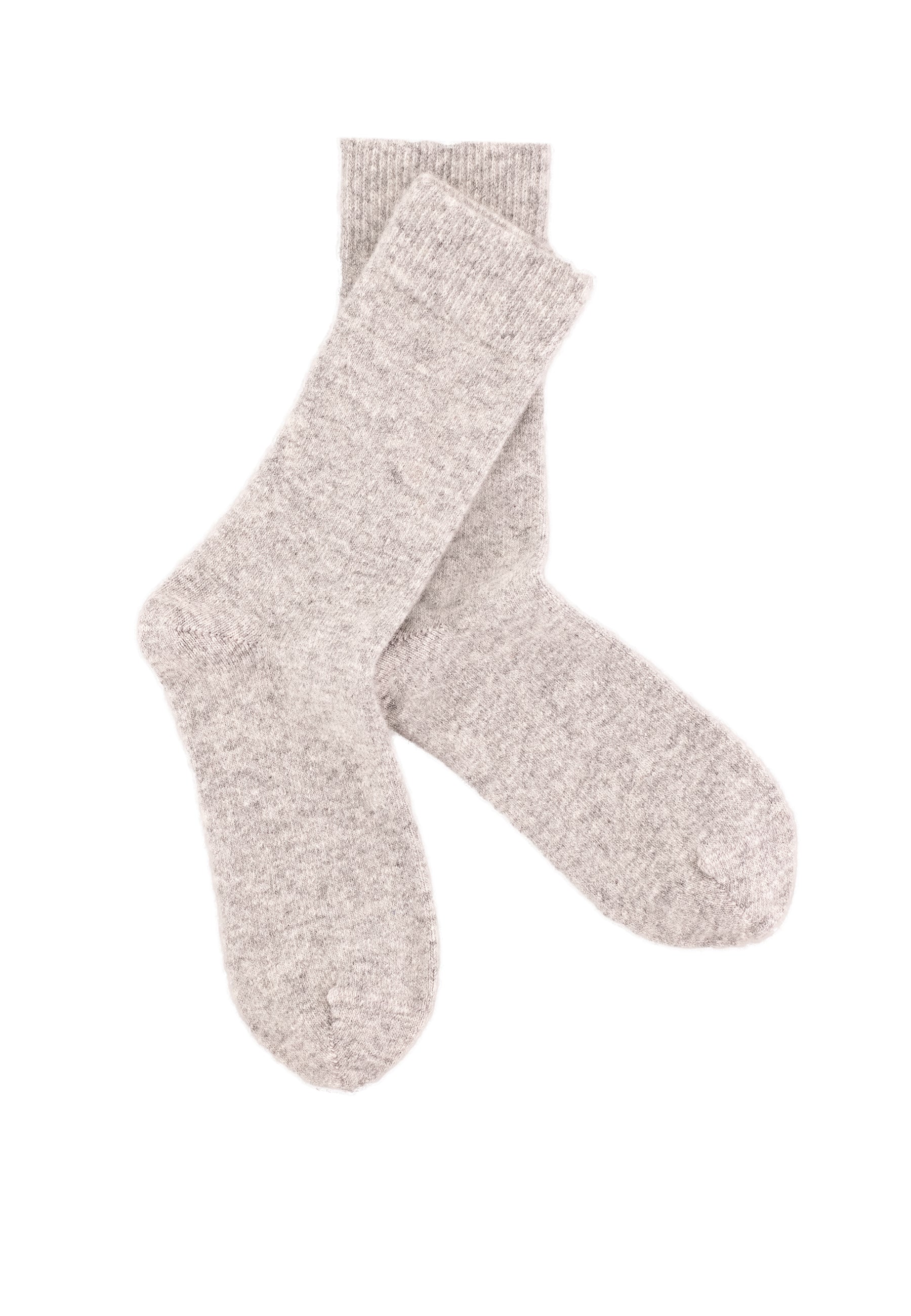 Soft Rib Merino-Cashmere Crew Socks