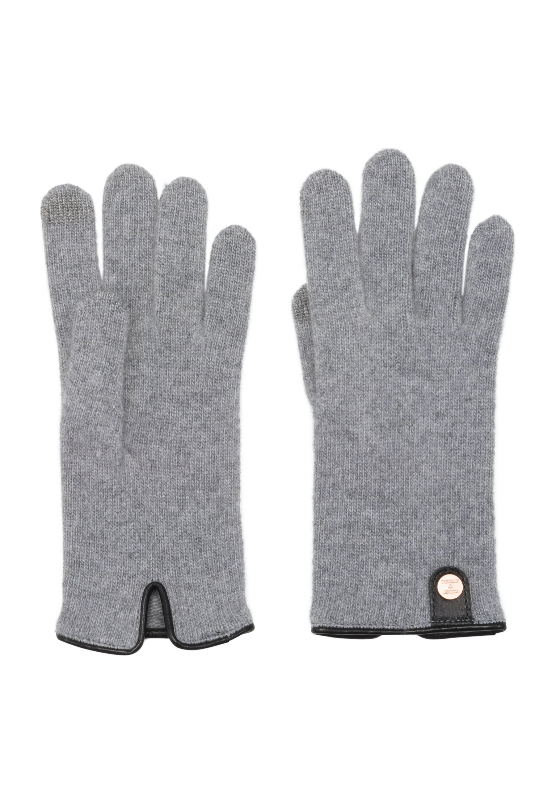 Luxury Leather Trimmed Cashmere Merino Gloves