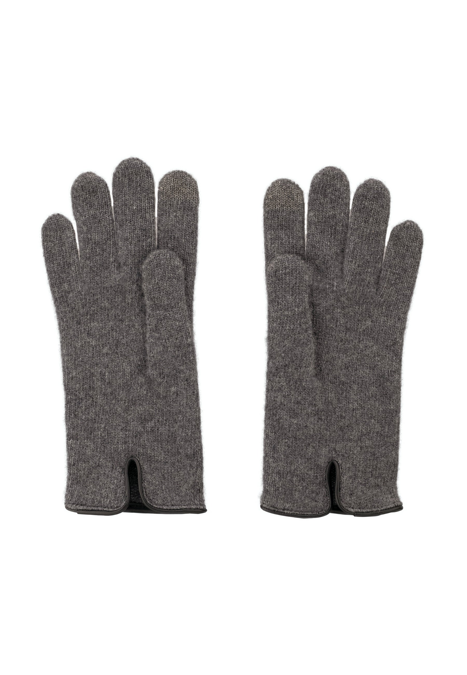 Luxury Leather Trimmed Cashmere Merino Gloves