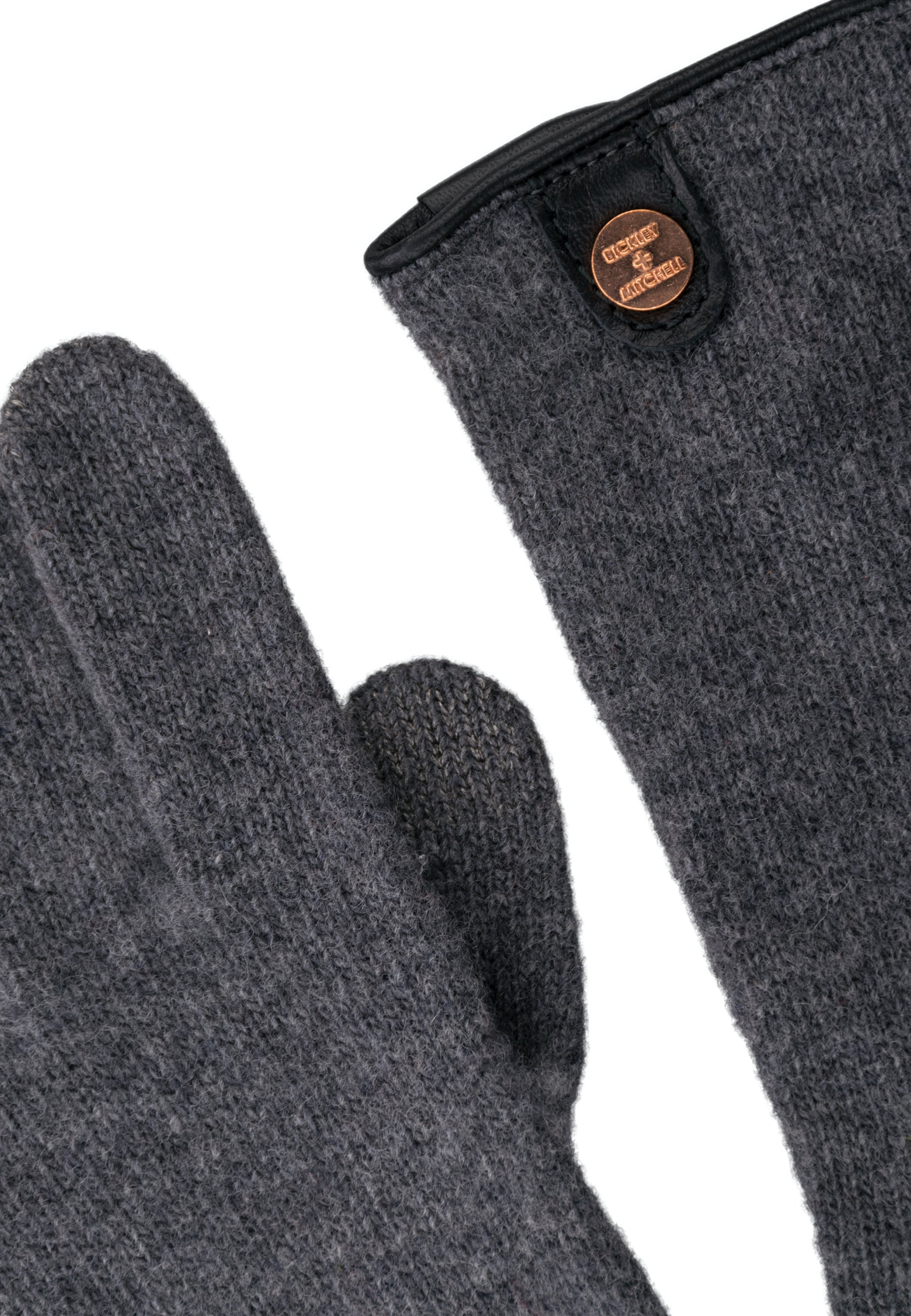 Luxury Leather Trimmed Cashmere Merino Gloves