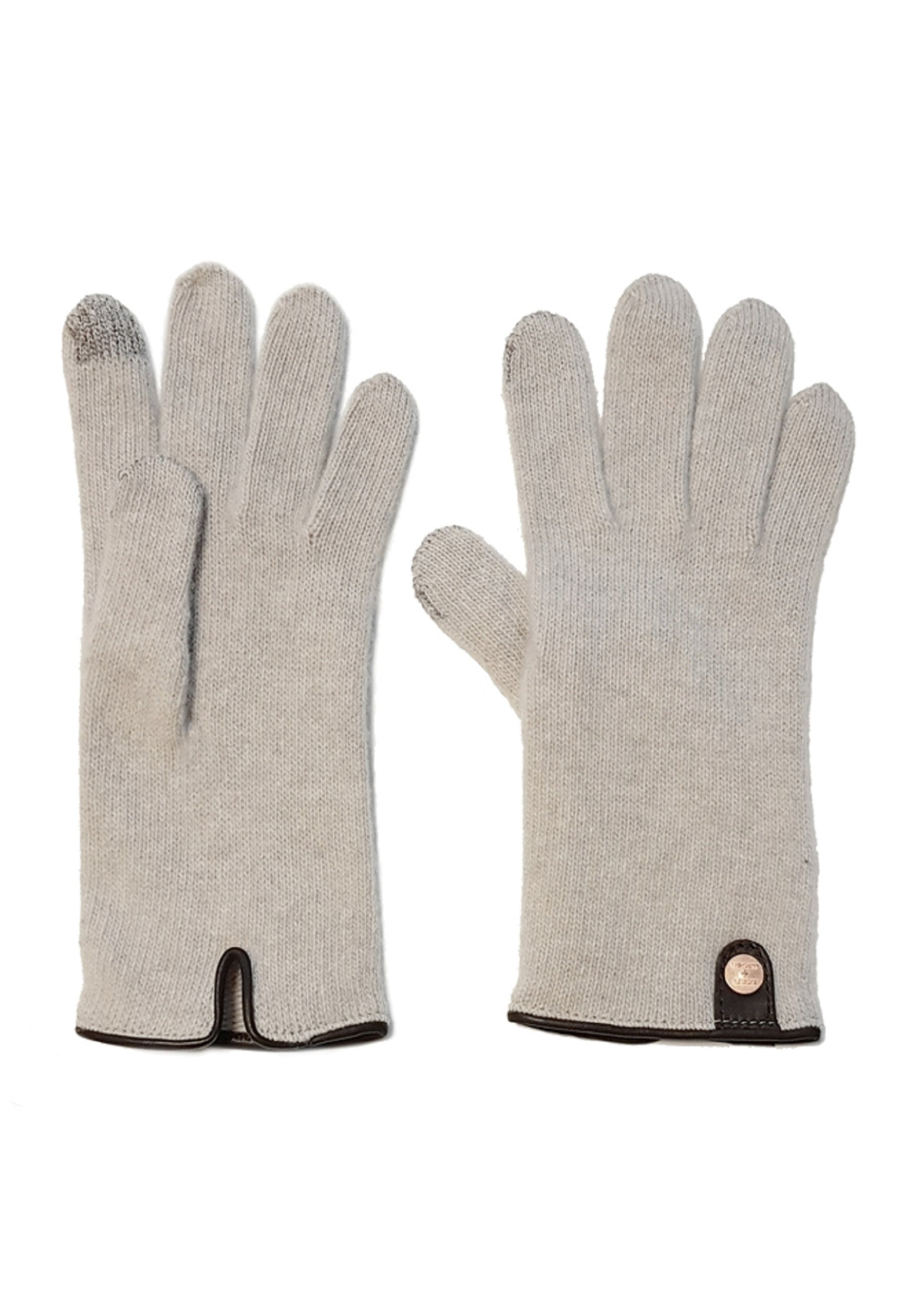 Luxury Leather Trimmed Cashmere Merino Gloves