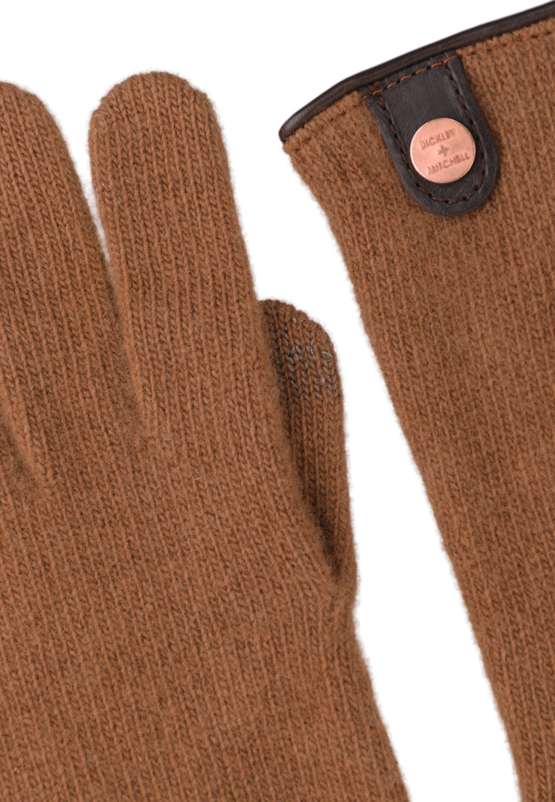 Luxury Leather Trimmed Cashmere Merino Gloves