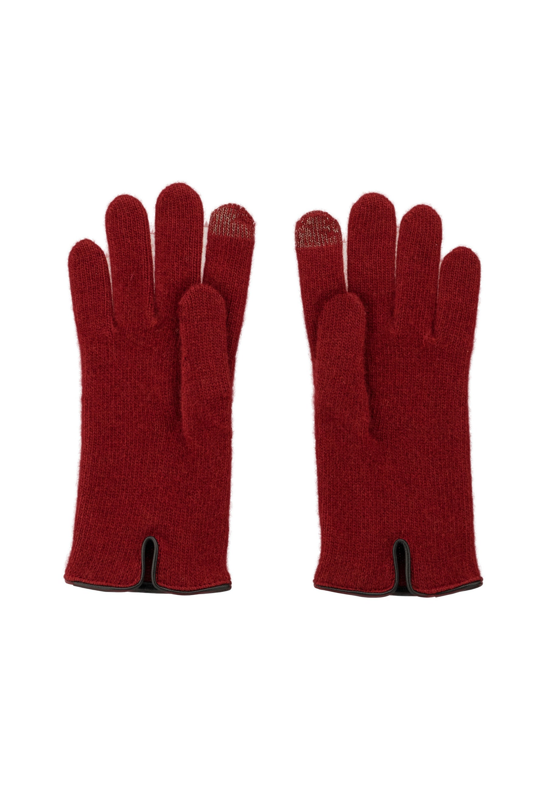 Luxury Leather Trimmed Cashmere Merino Gloves