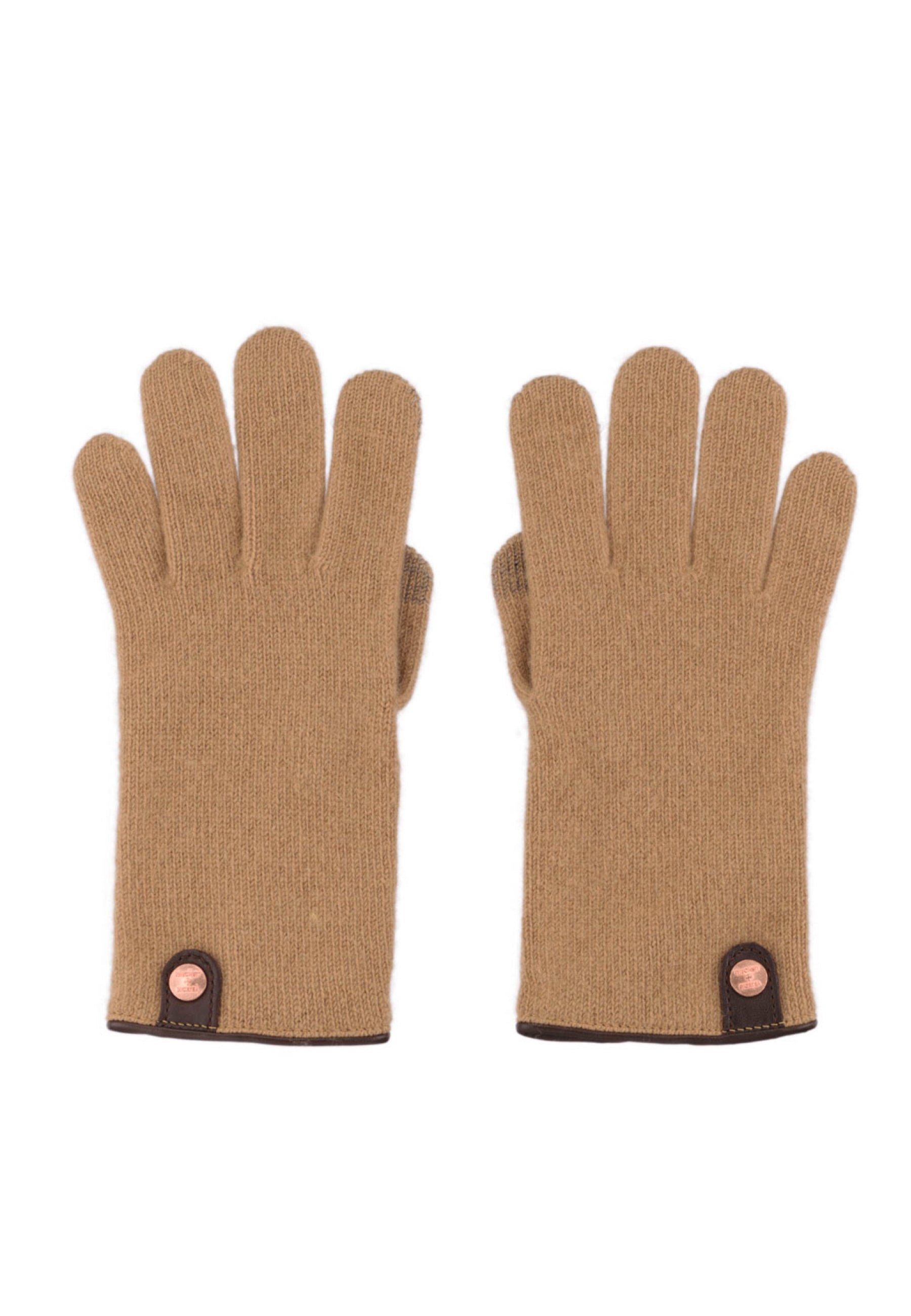 Luxury Leather Trimmed Cashmere Merino Gloves