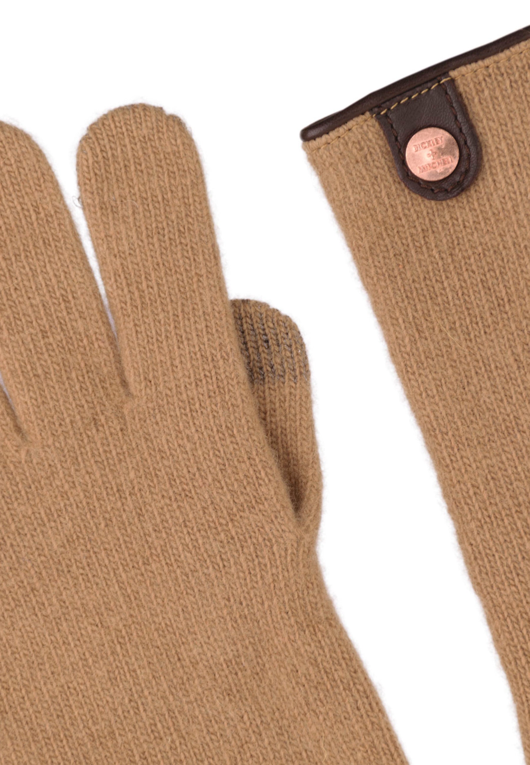 Luxury Leather Trimmed Cashmere Merino Gloves