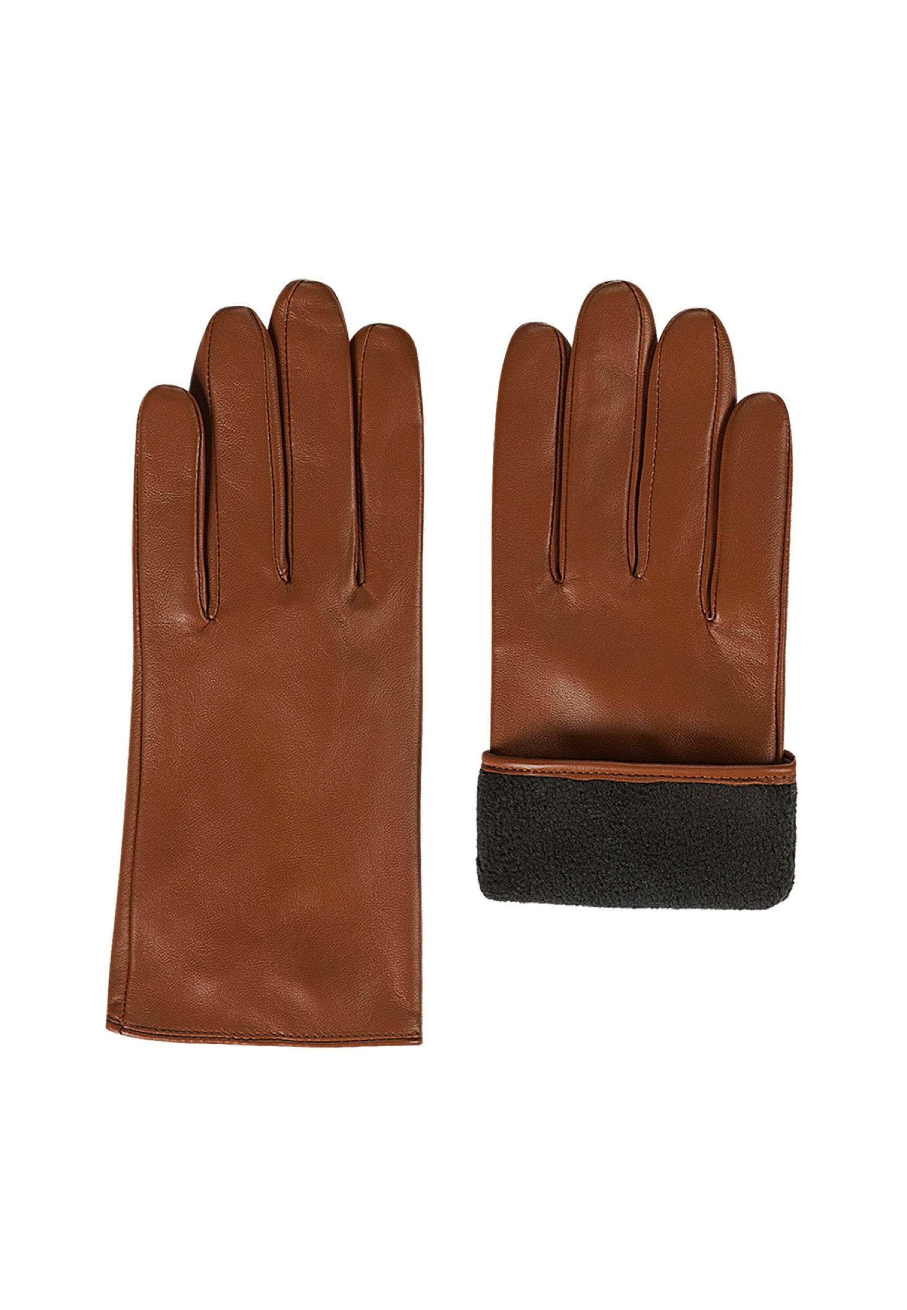 Slim fit leather gloves on sale