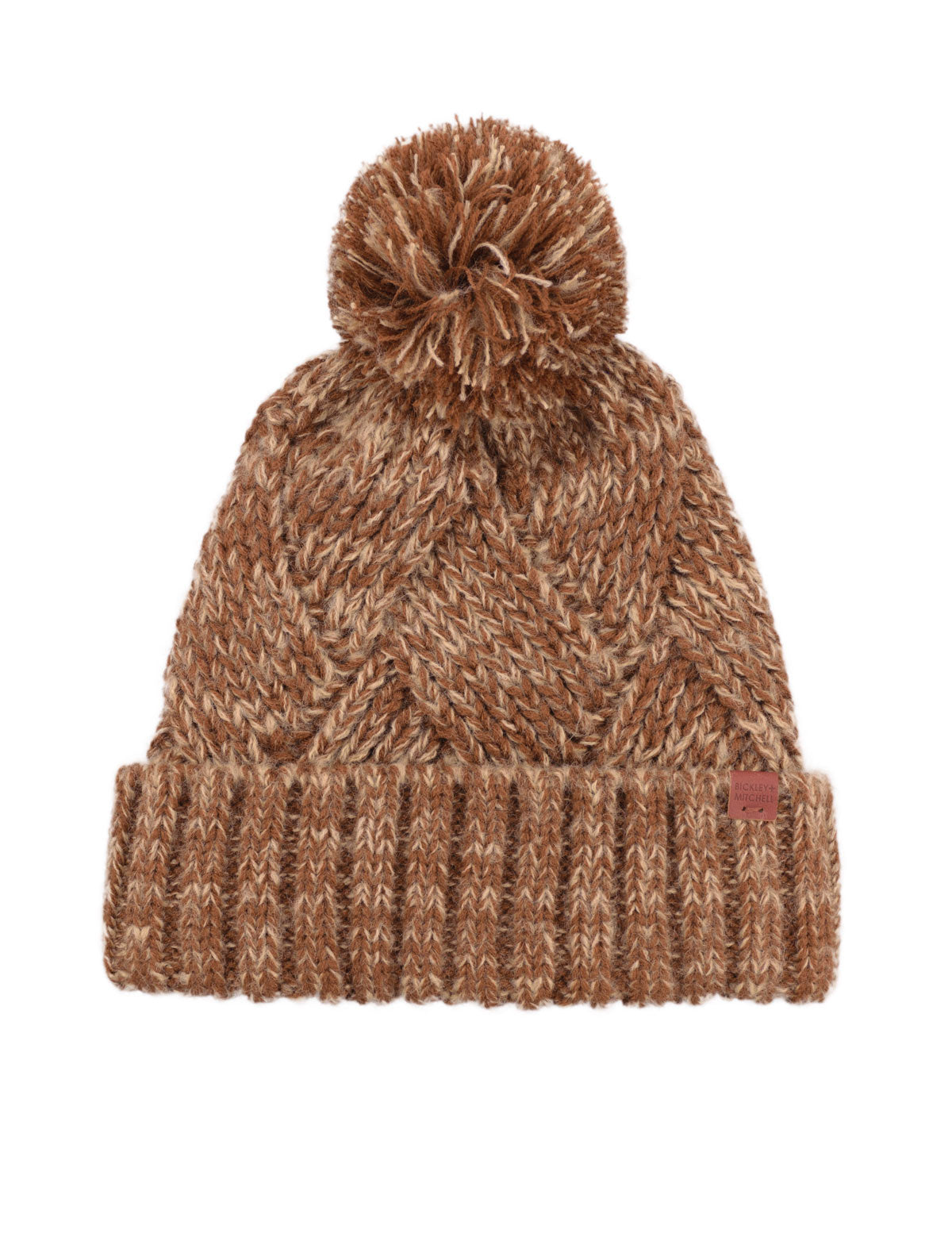 Pattern Melange Pompom Beanie