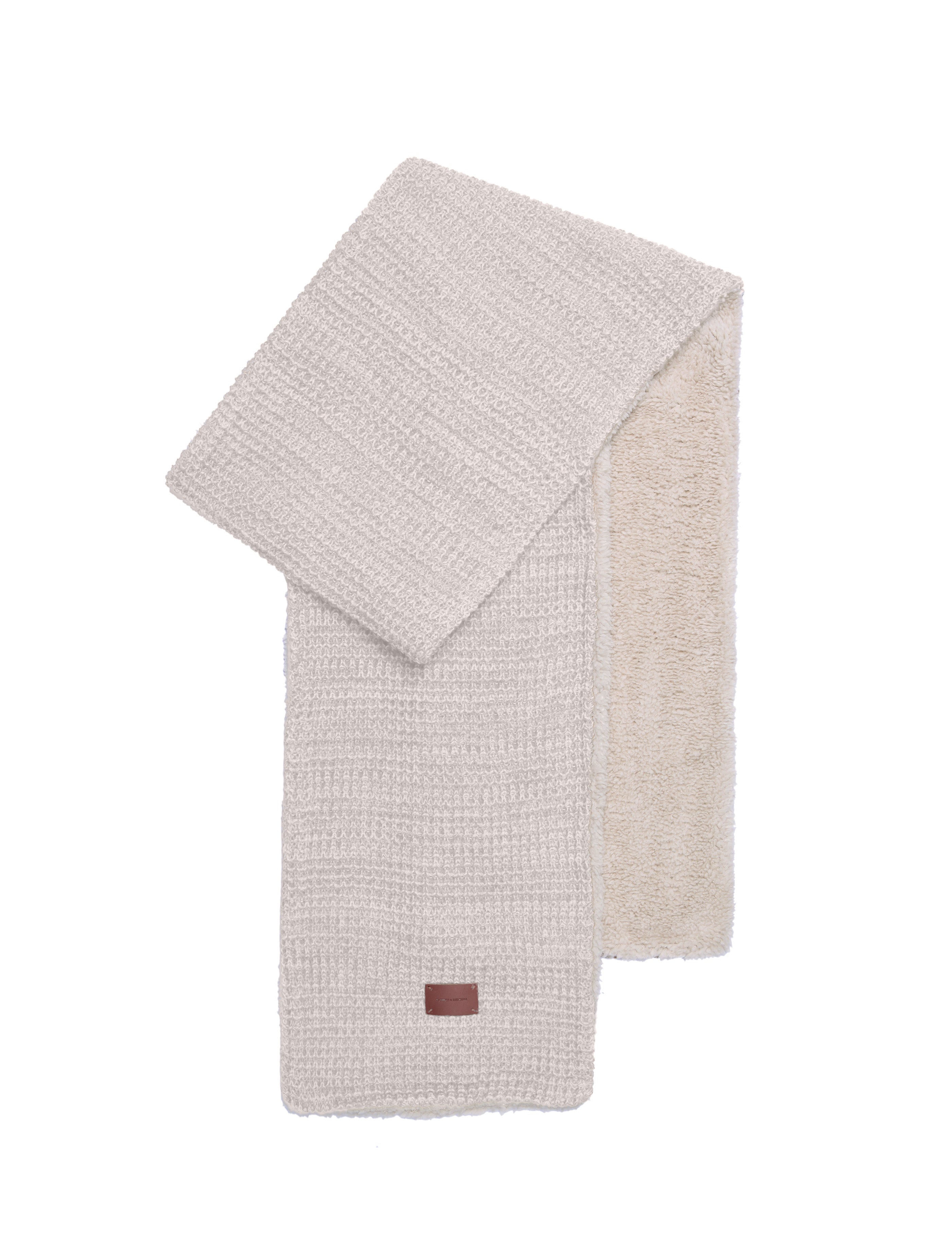 Cozy Lined Waffle Knit Scarf