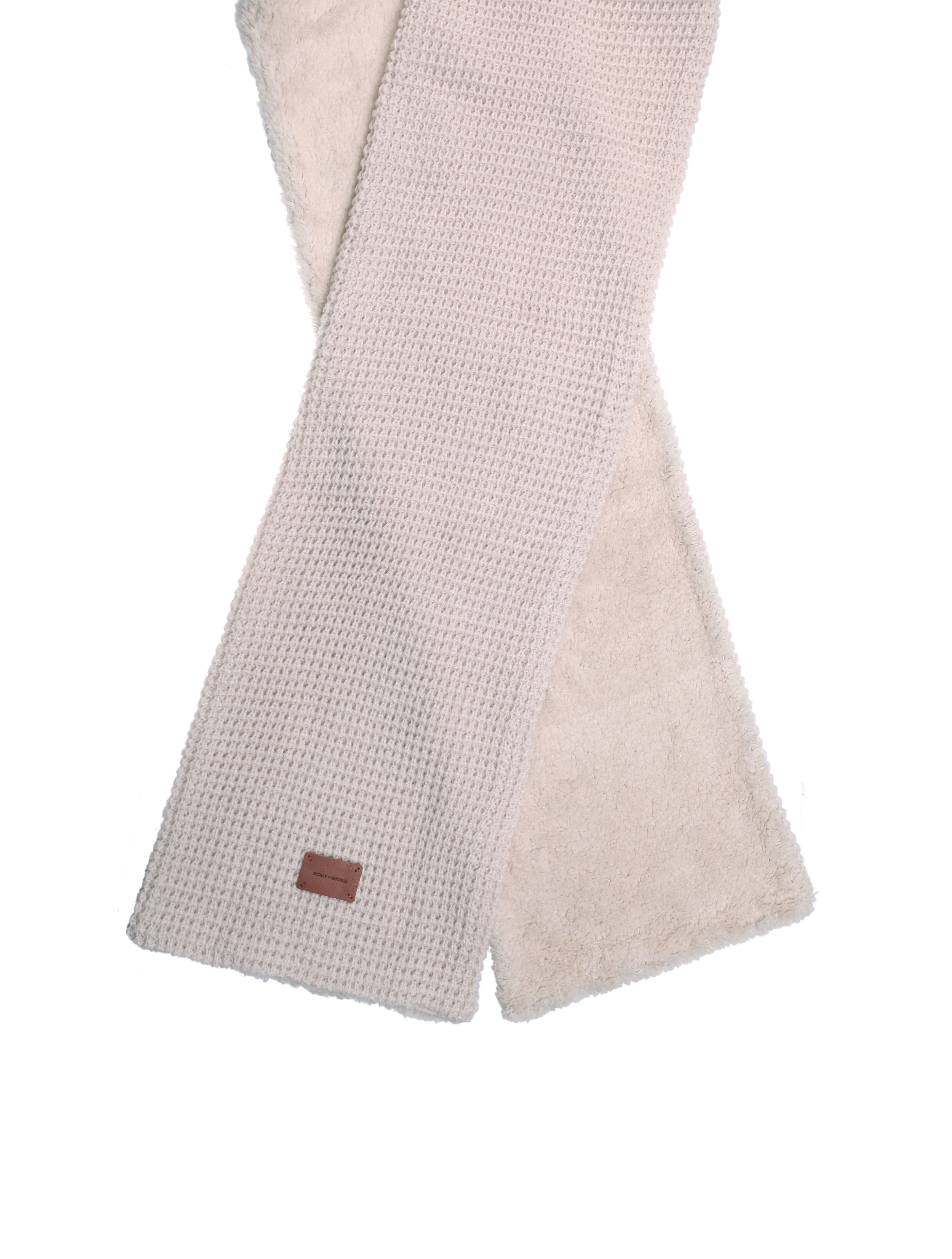 Cozy Lined Waffle Knit Scarf