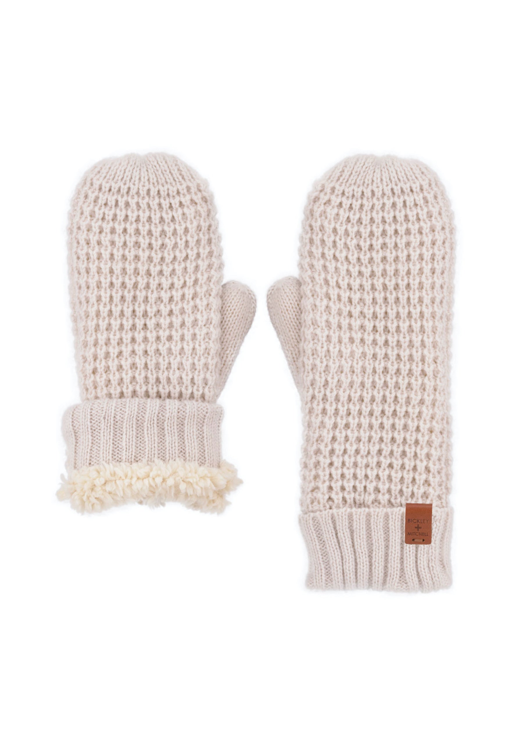 Cozy Lined Waffle Knit Mittens