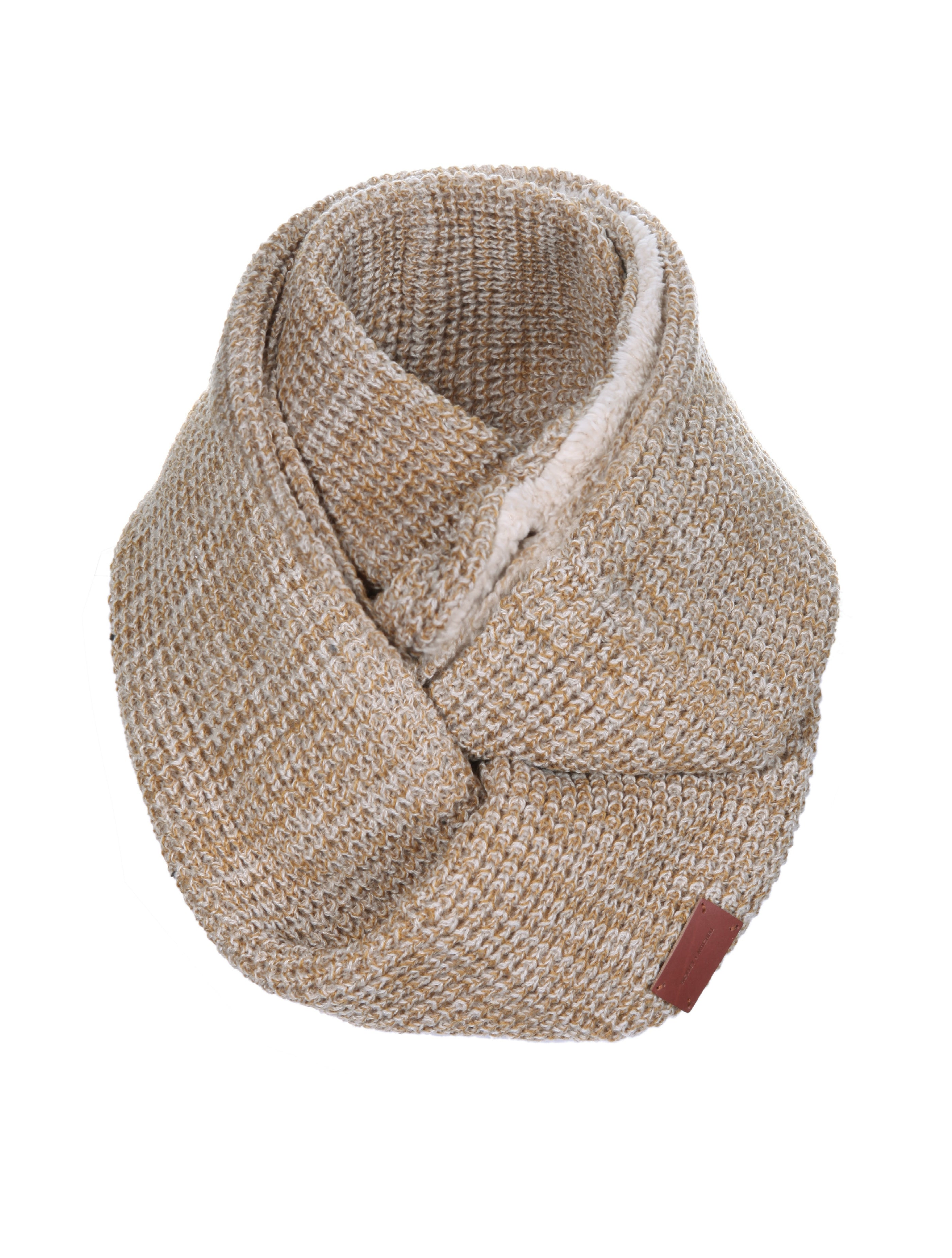 Cozy Lined Waffle Knit Infinity Scarf