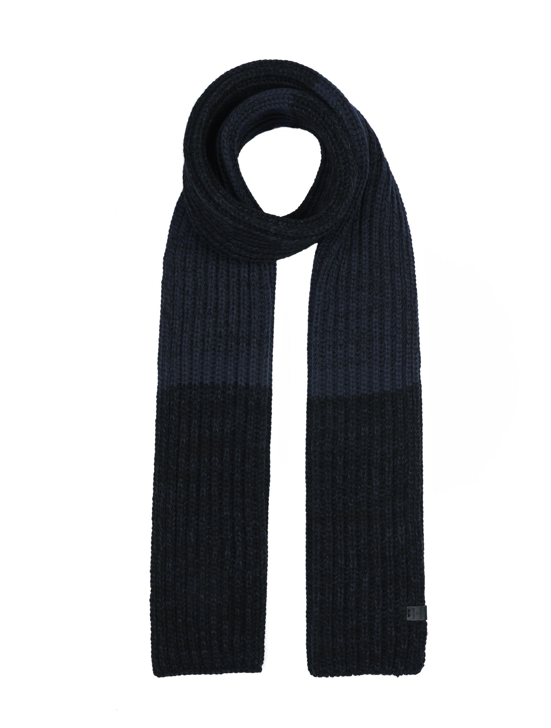 Chunky rib knitted scarf