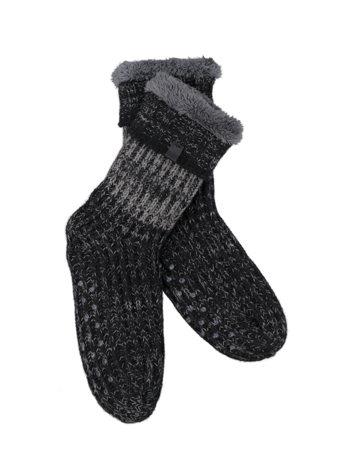 Chunky Rib Melange Slipper Socks