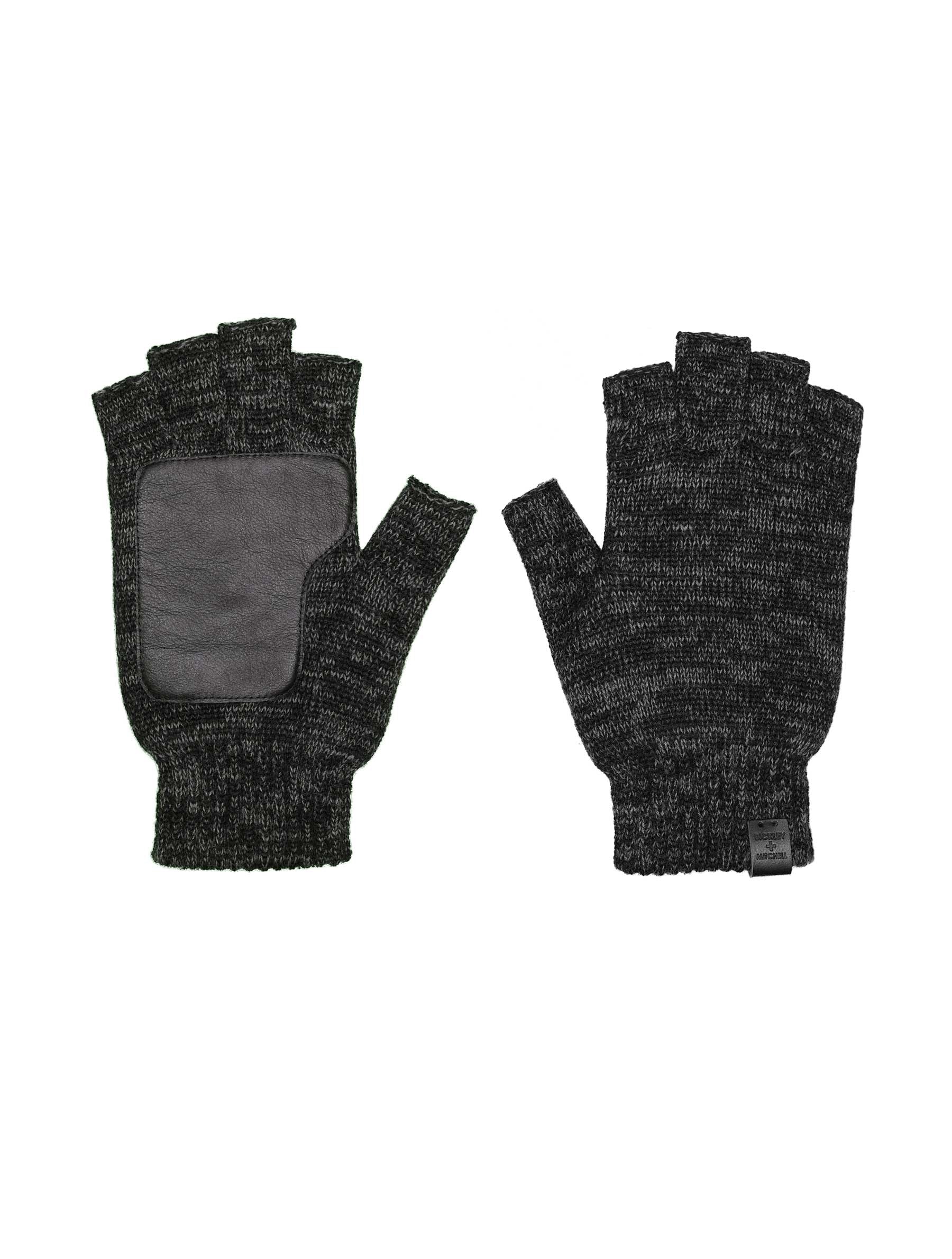 Fingerless Gloves Leather Patch