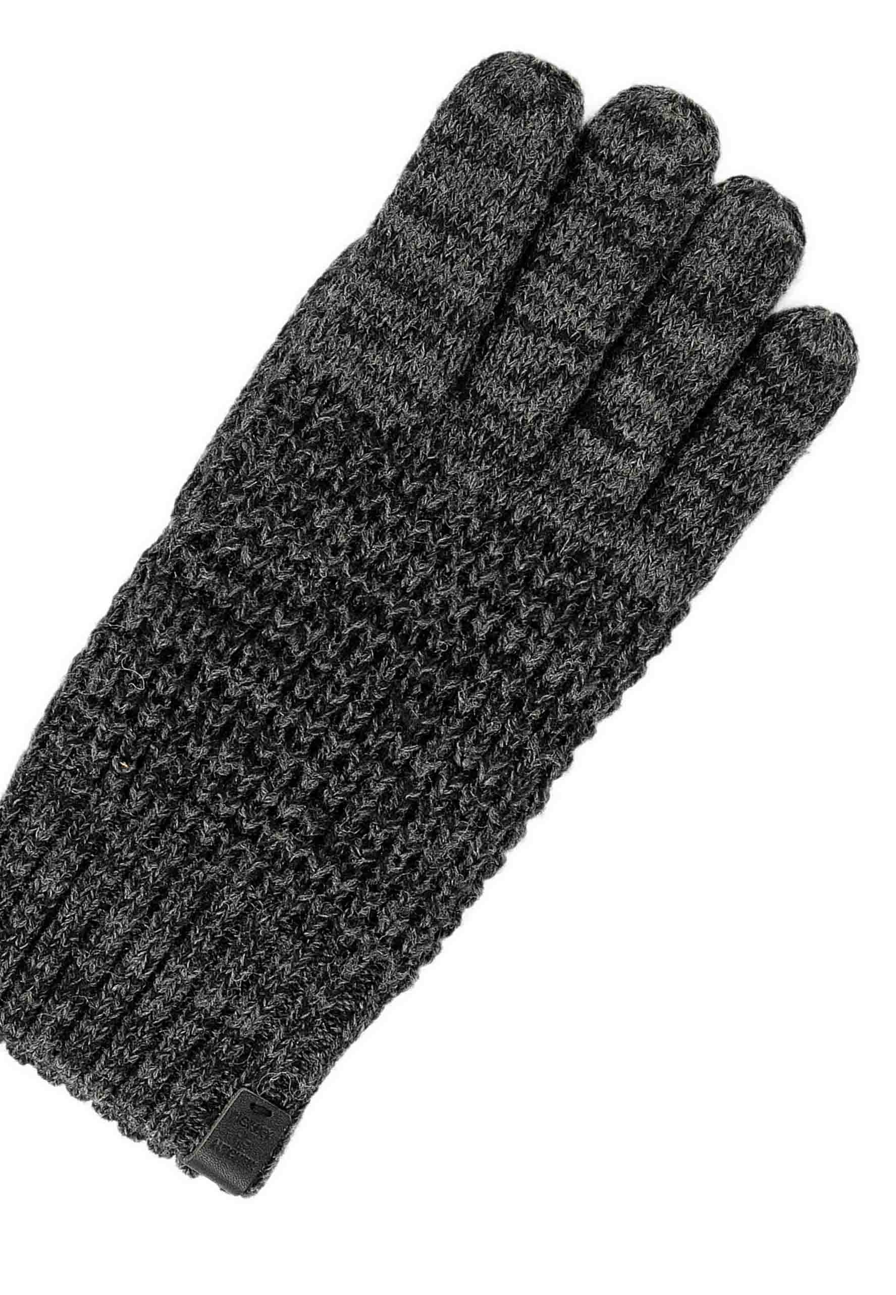 Waffle Knit Wool Blend Gloves