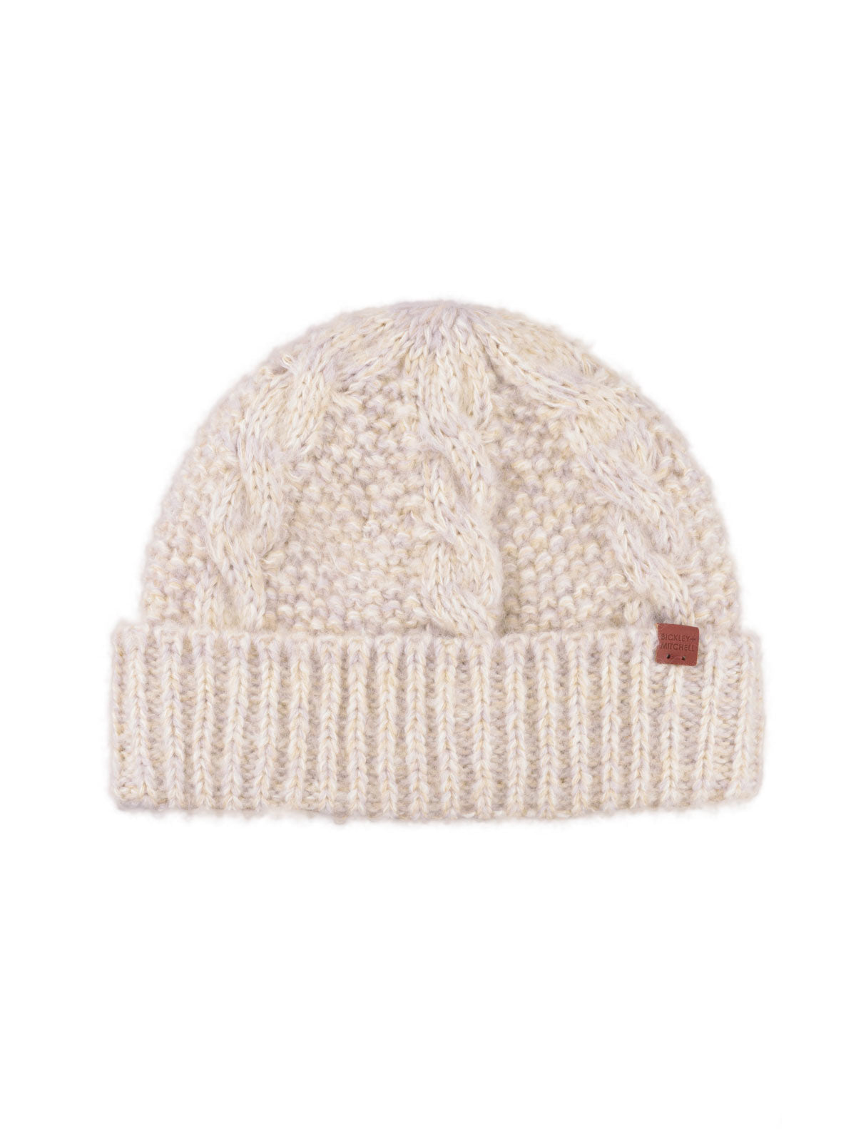 Cable knitted short model beanie