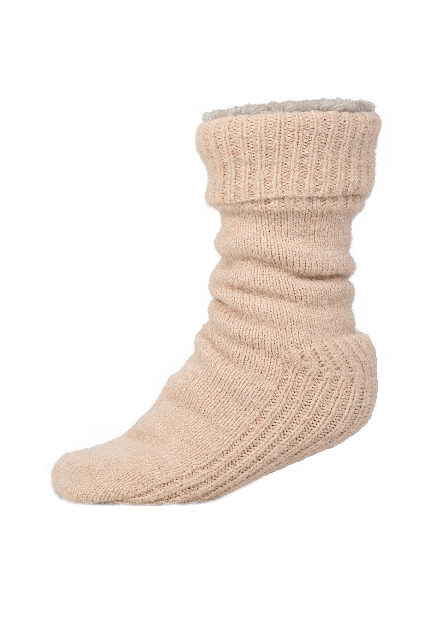 Soft Rib Lined Slipper Socks