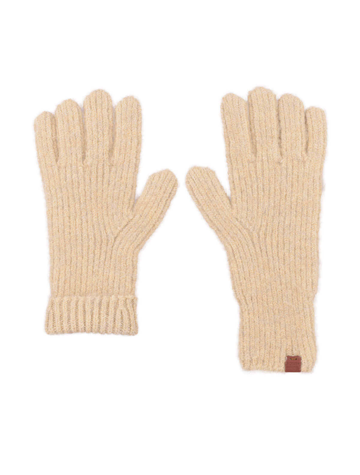 Soft rib knitted gloves