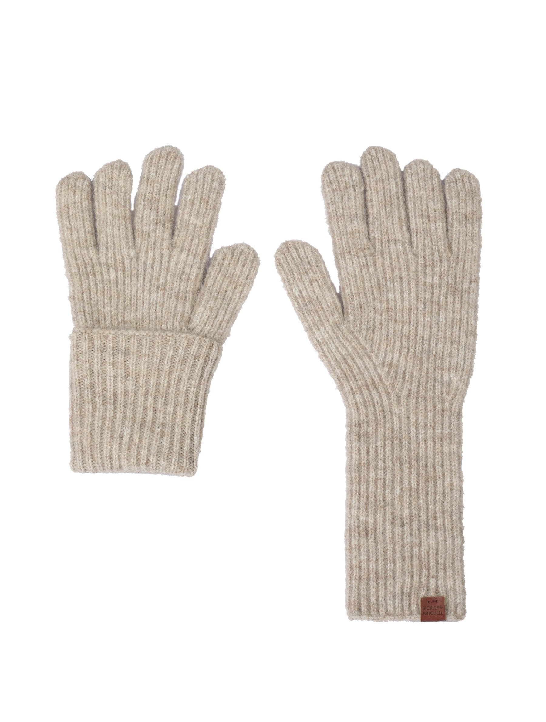 Soft rib knitted long model gloves