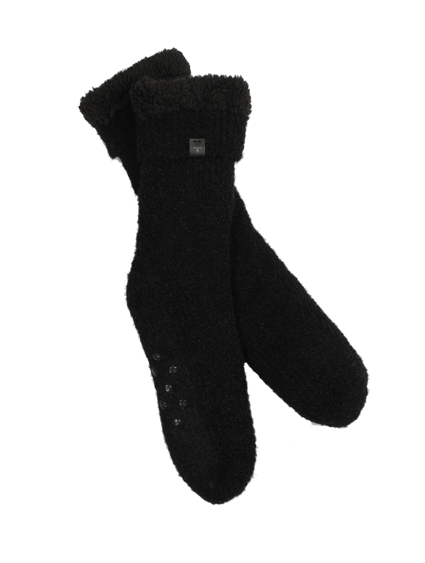 Bouclé Knit Teddy Lined Slipper Socks